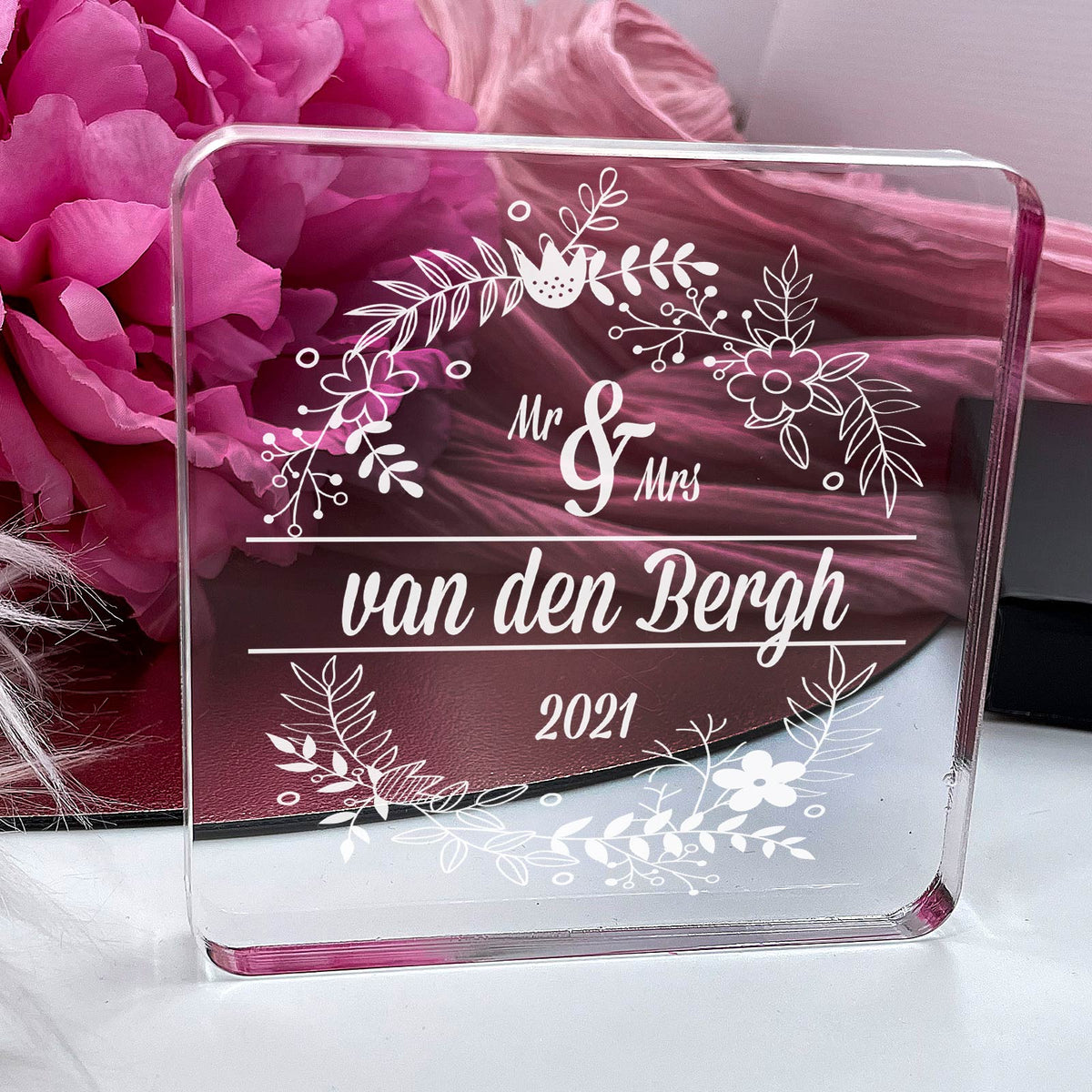 Net Getrouwd Bloemenkrans - Bella Mia