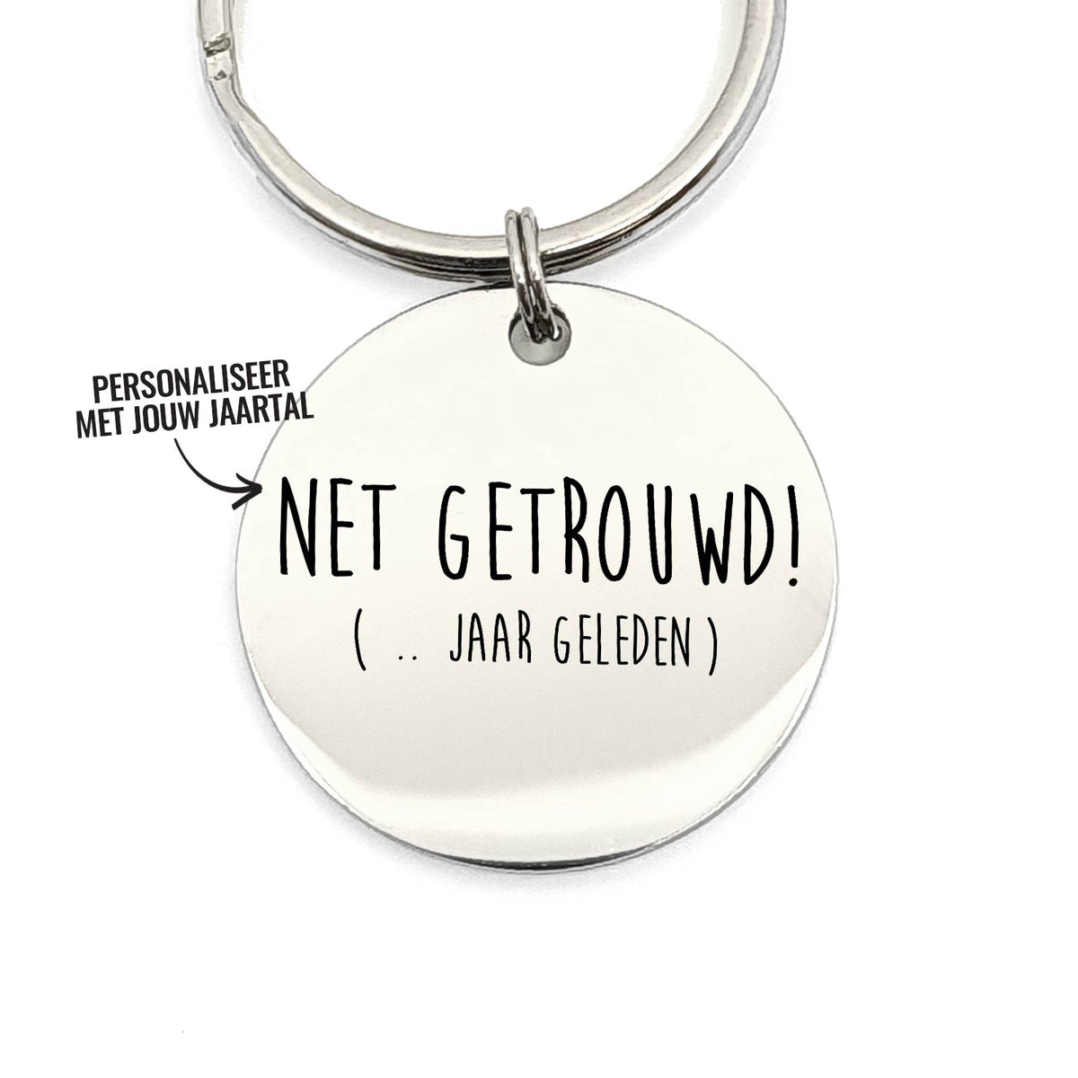 Net Getrouwd (... Jaar geleden) Sleutelhanger - Bella Mia