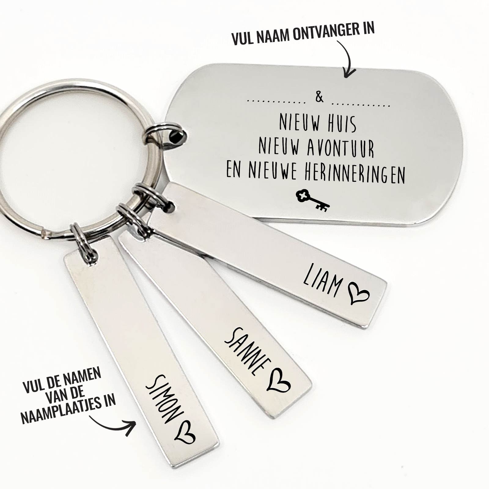 Nieuw Huis, Nieuw Avontuur En Nieuwe Herinneringen Sleutelhanger - Bella Mia