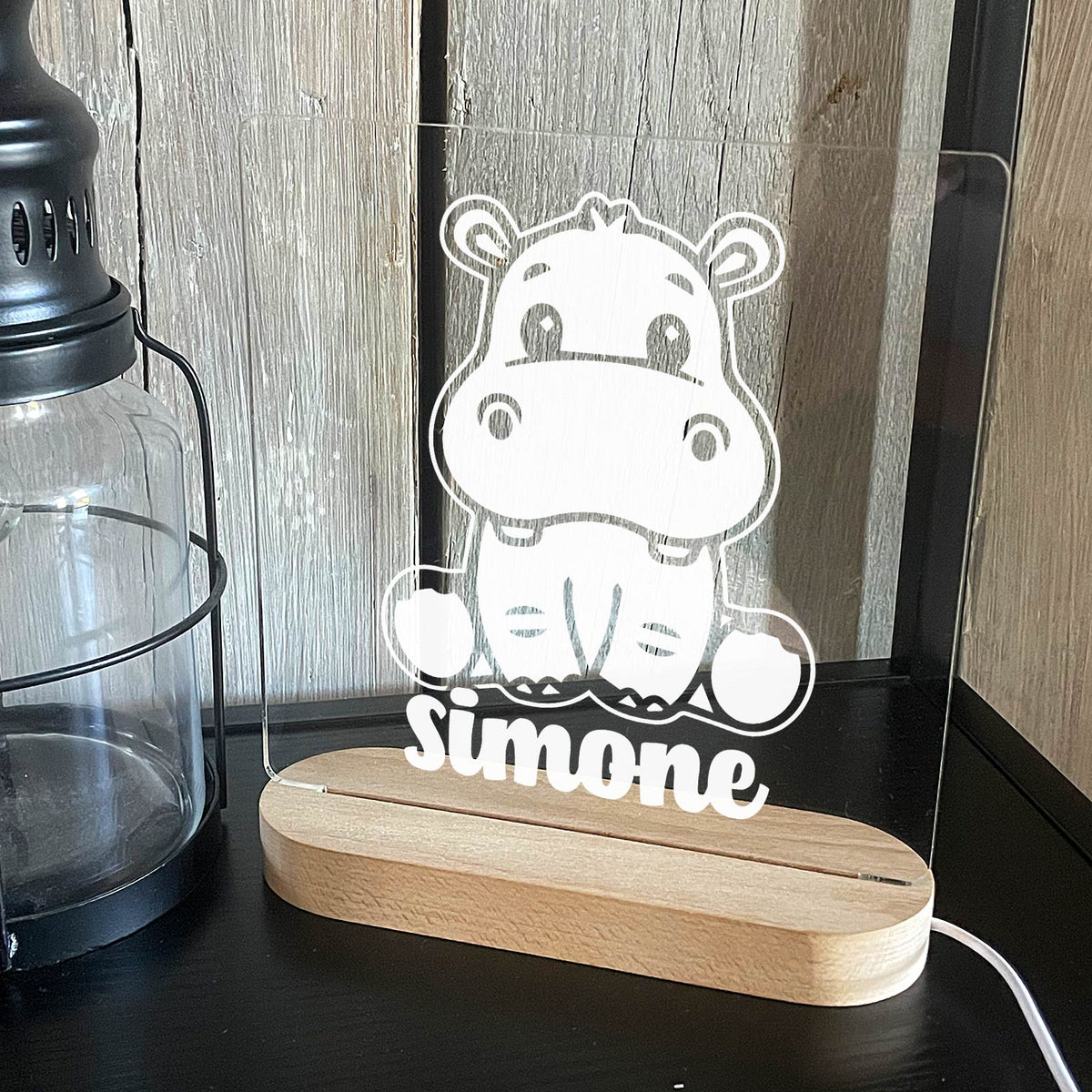 Nijlpaard - Ledlamp - Bella Mia