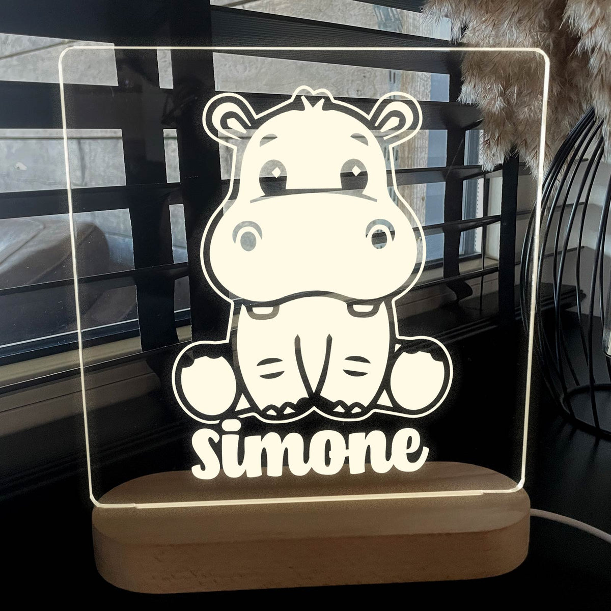 Nijlpaard - Ledlamp - Bella Mia