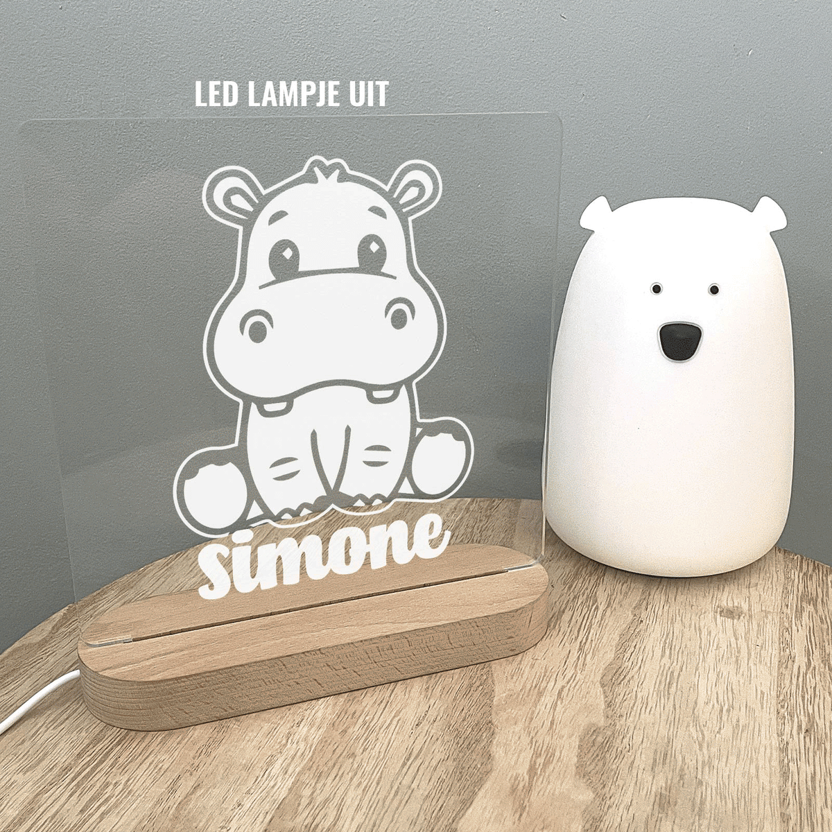 Nijlpaard - Ledlamp - Bella Mia