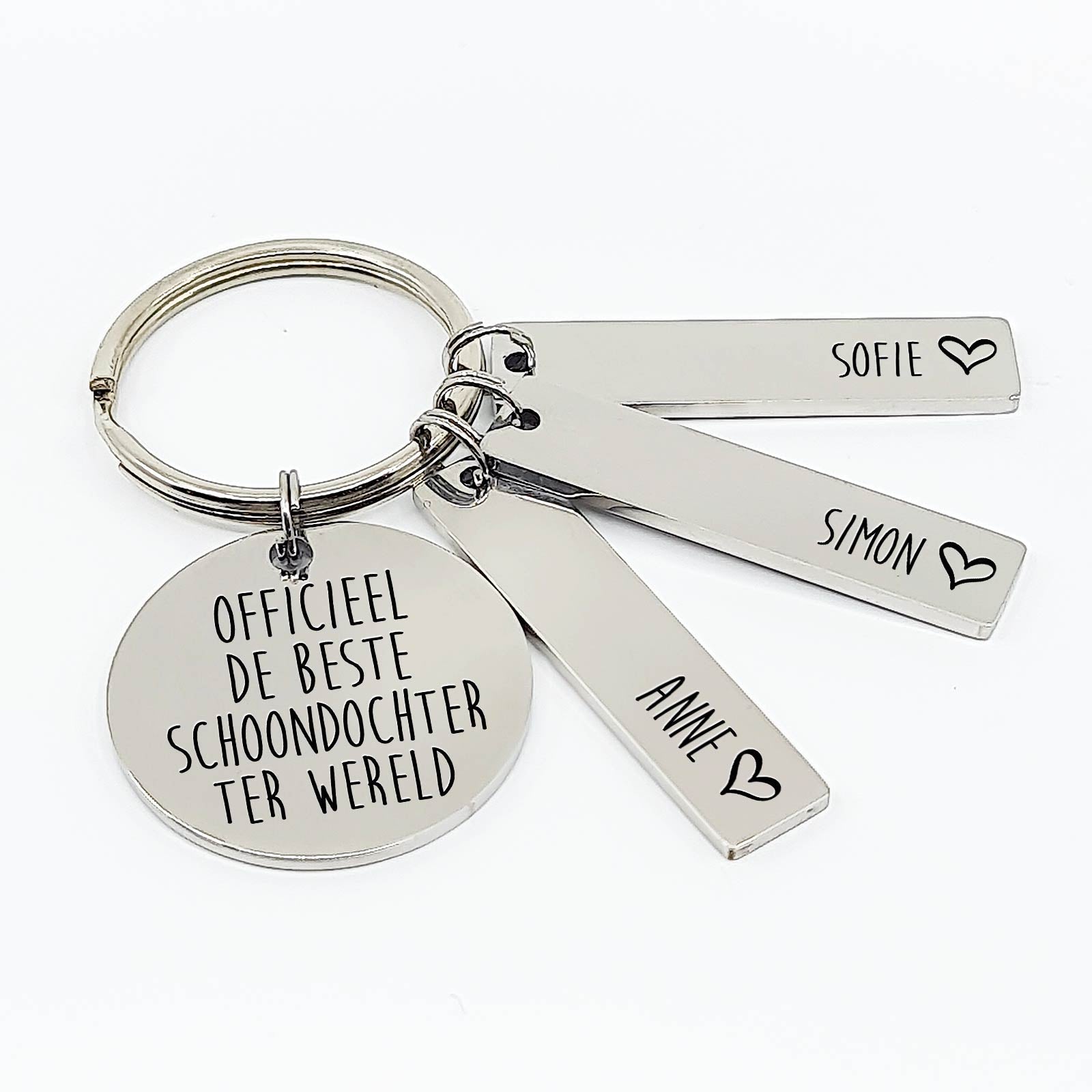 Officieel De Beste Schoondochter Ter Wereld Sleutelhanger - Bella Mia