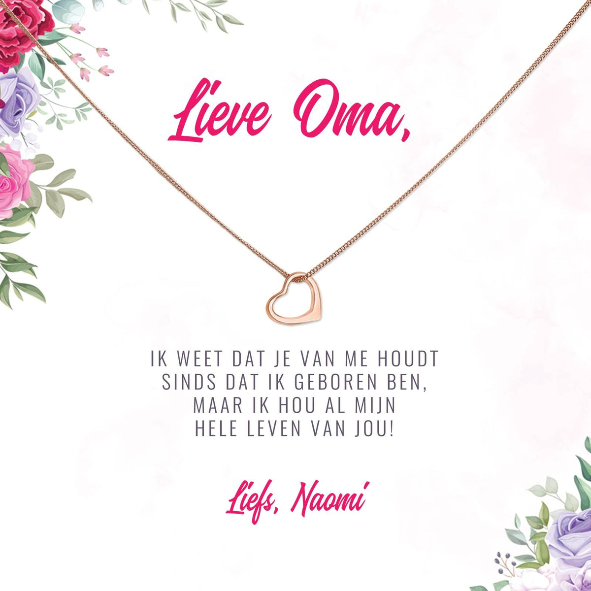 Oma Ik Hou Mijn Hele Leven Van Jou Ketting - Bella Mia