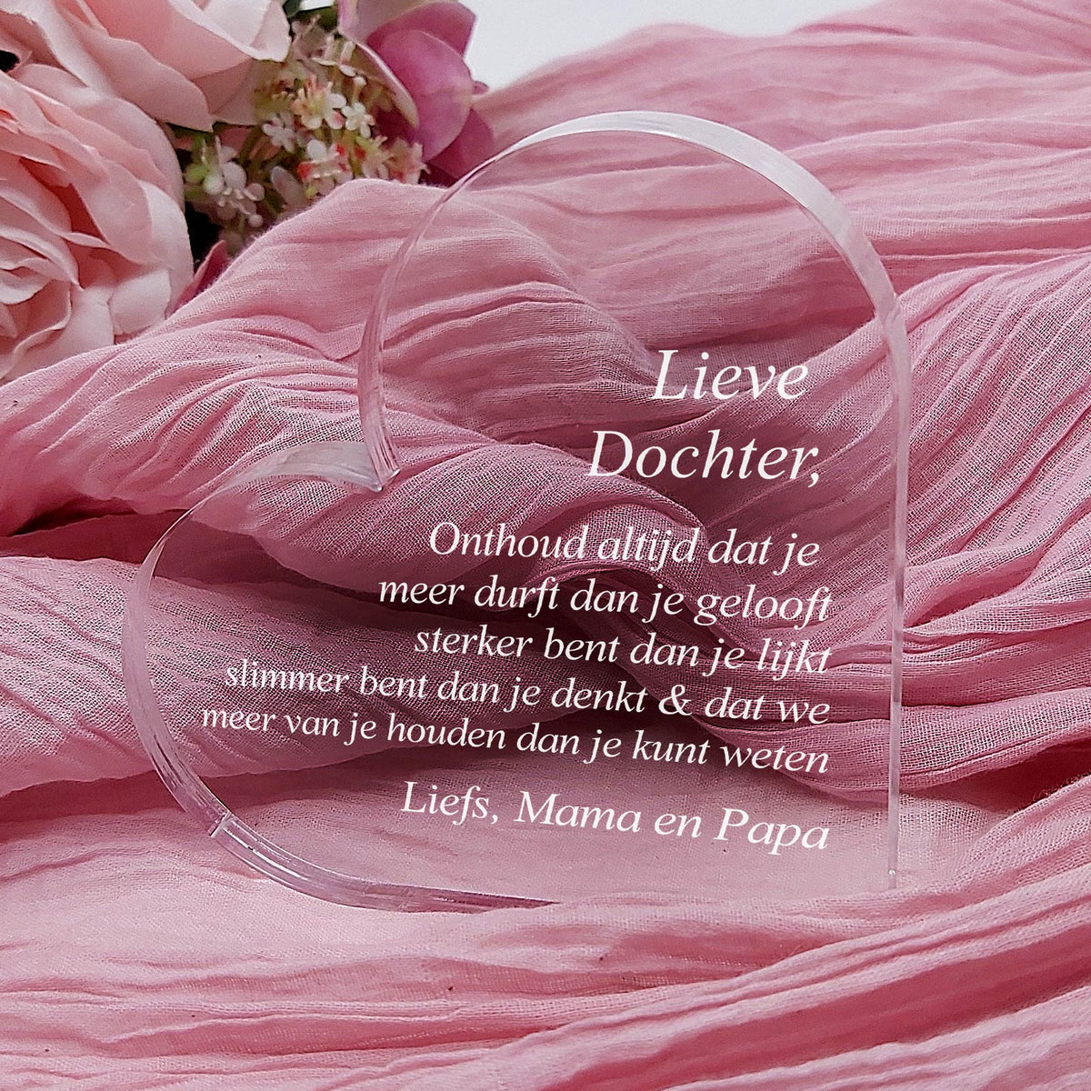 Onthoud Altijd Dat Je Slimmer Bent - Dochter Hart van Plexi Glas - Bella Mia