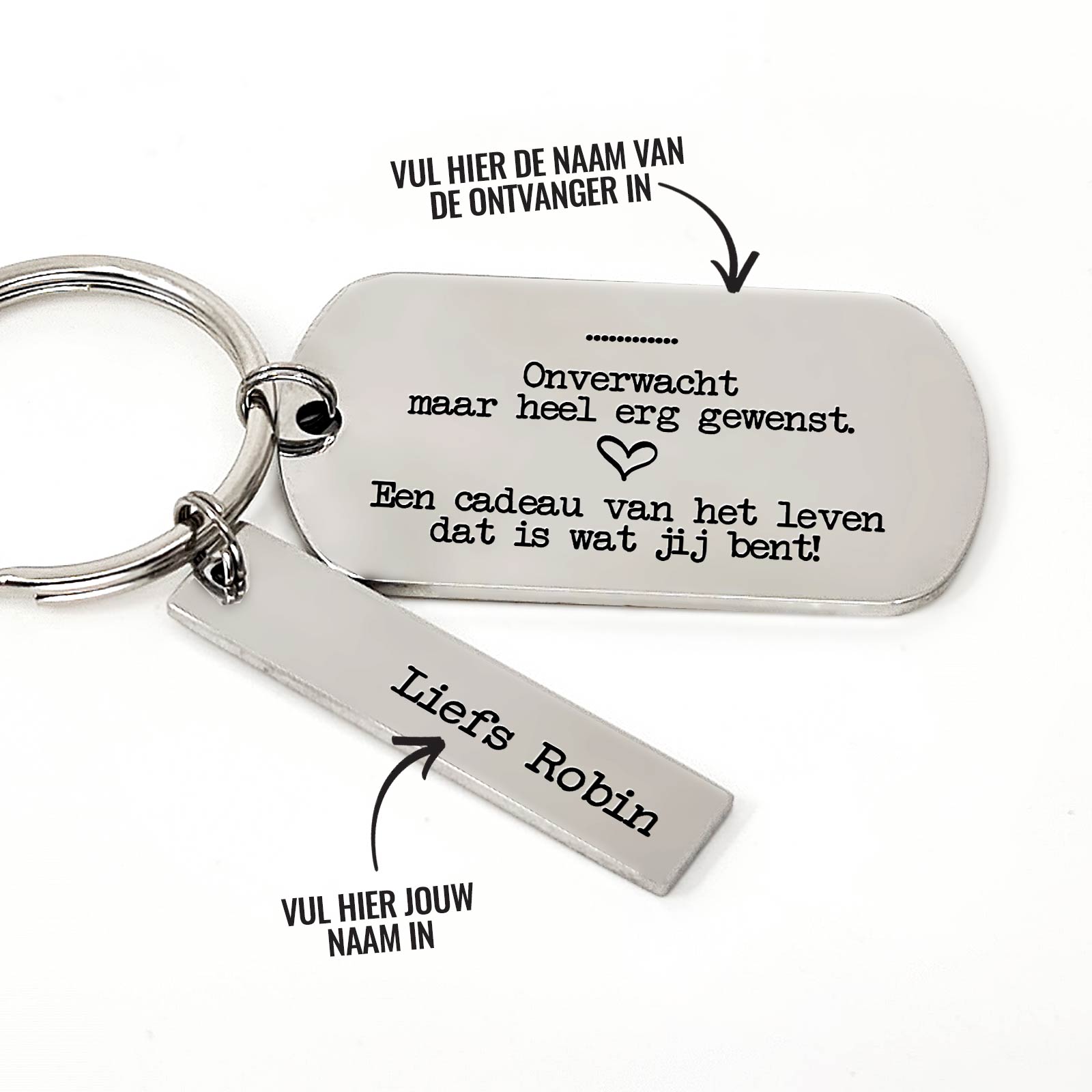 ... Onverwacht Maar Heel Erg Gewenst Sleutelhanger - Bella Mia