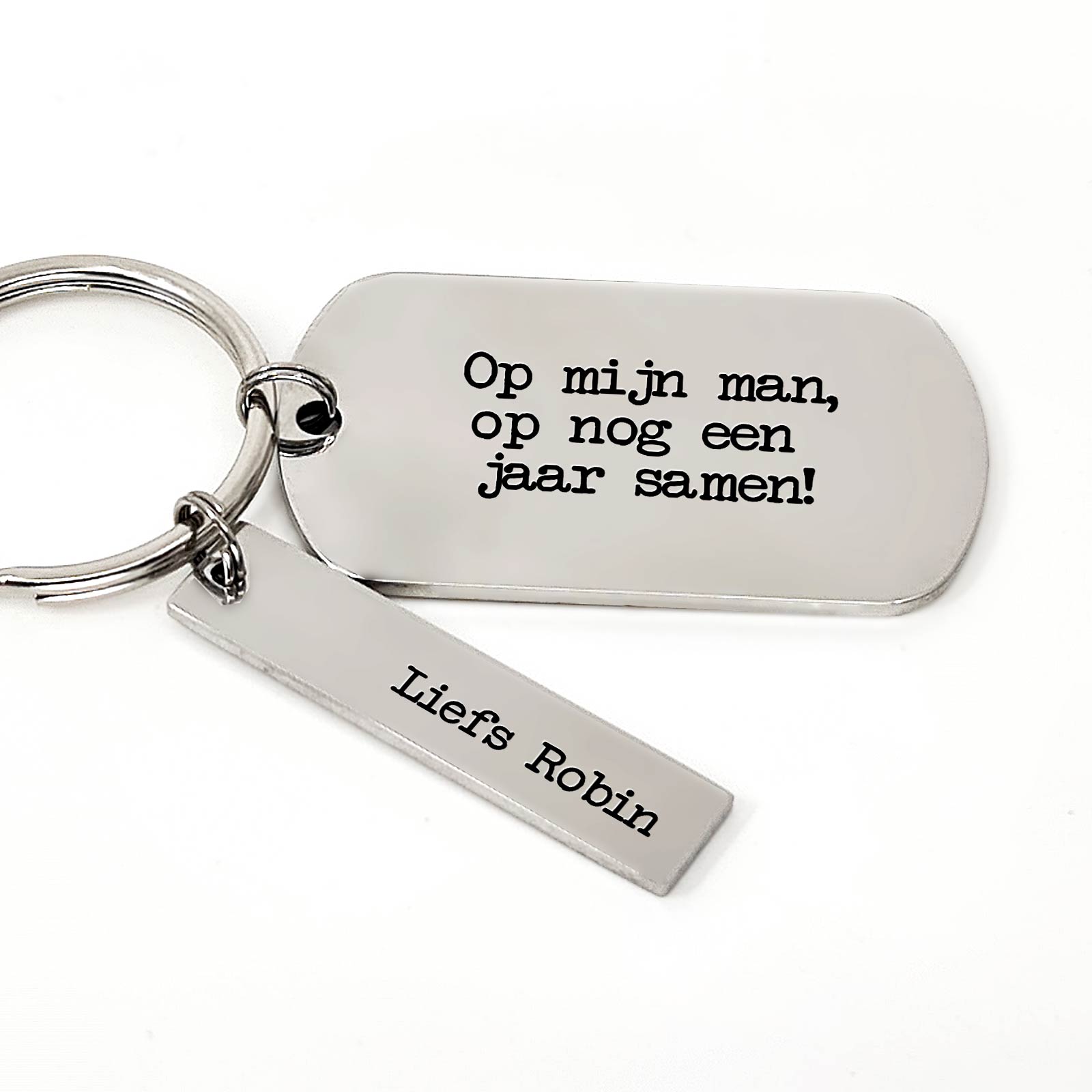 Op Mijn Man, Op Nog Een Jaar Samen! Sleutelhanger - Bella Mia