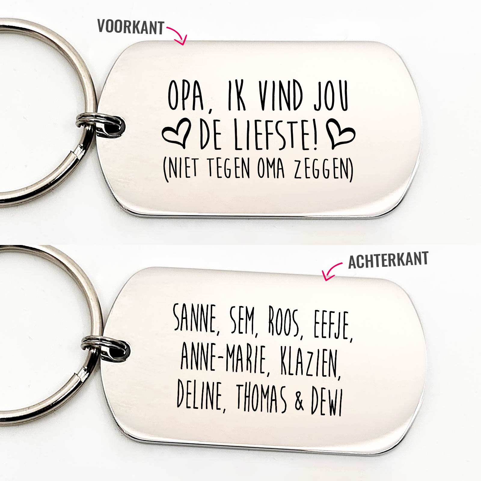 Opa Ik Vind Jou De Liefste - Dogtag - Bella Mia