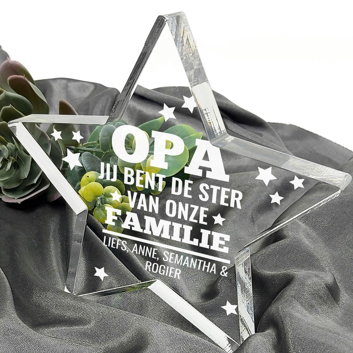 Opa, jij bent een ster Plexiglas Ster - Bella Mia