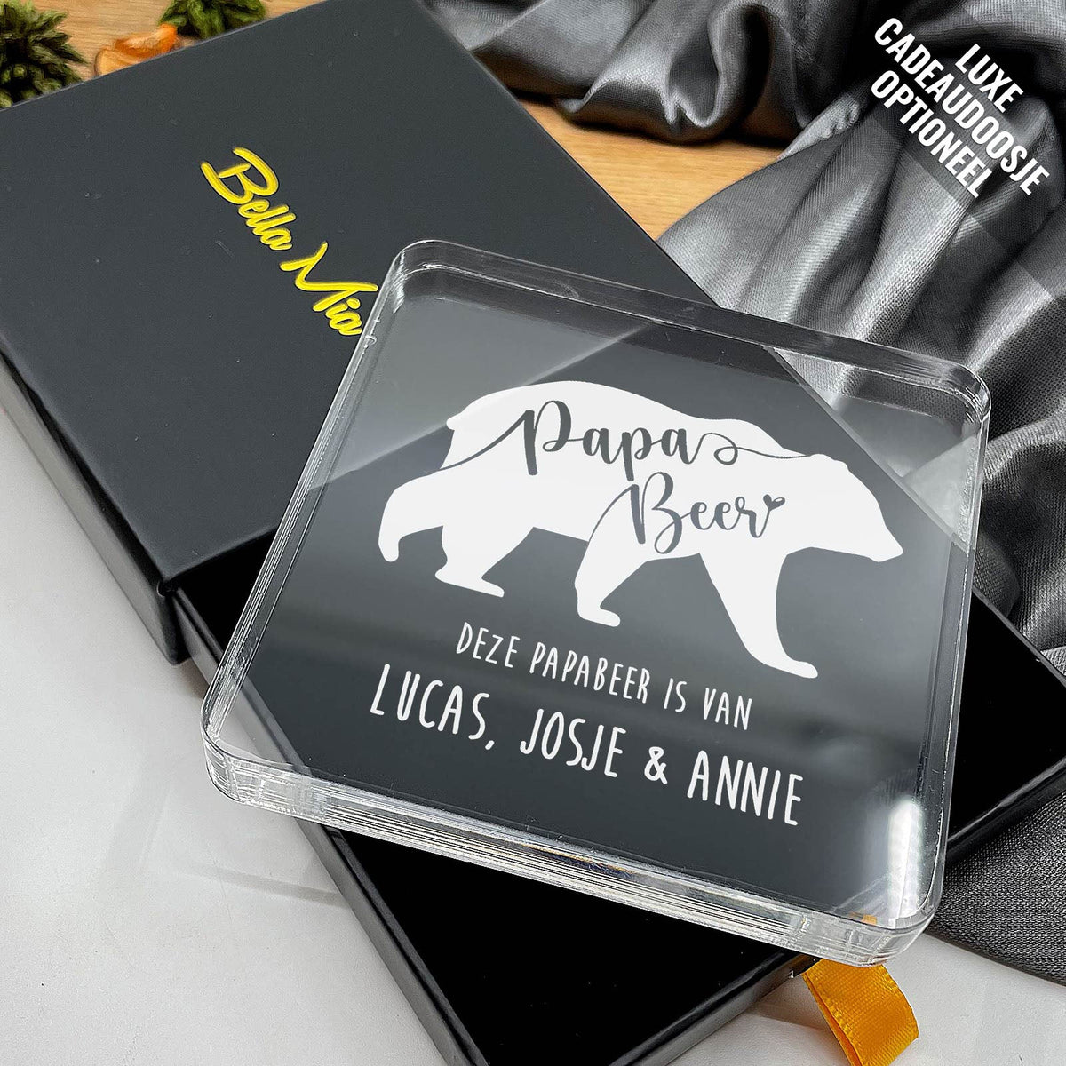 Papa Beer Plexi Glas Cadeau - Bella Mia