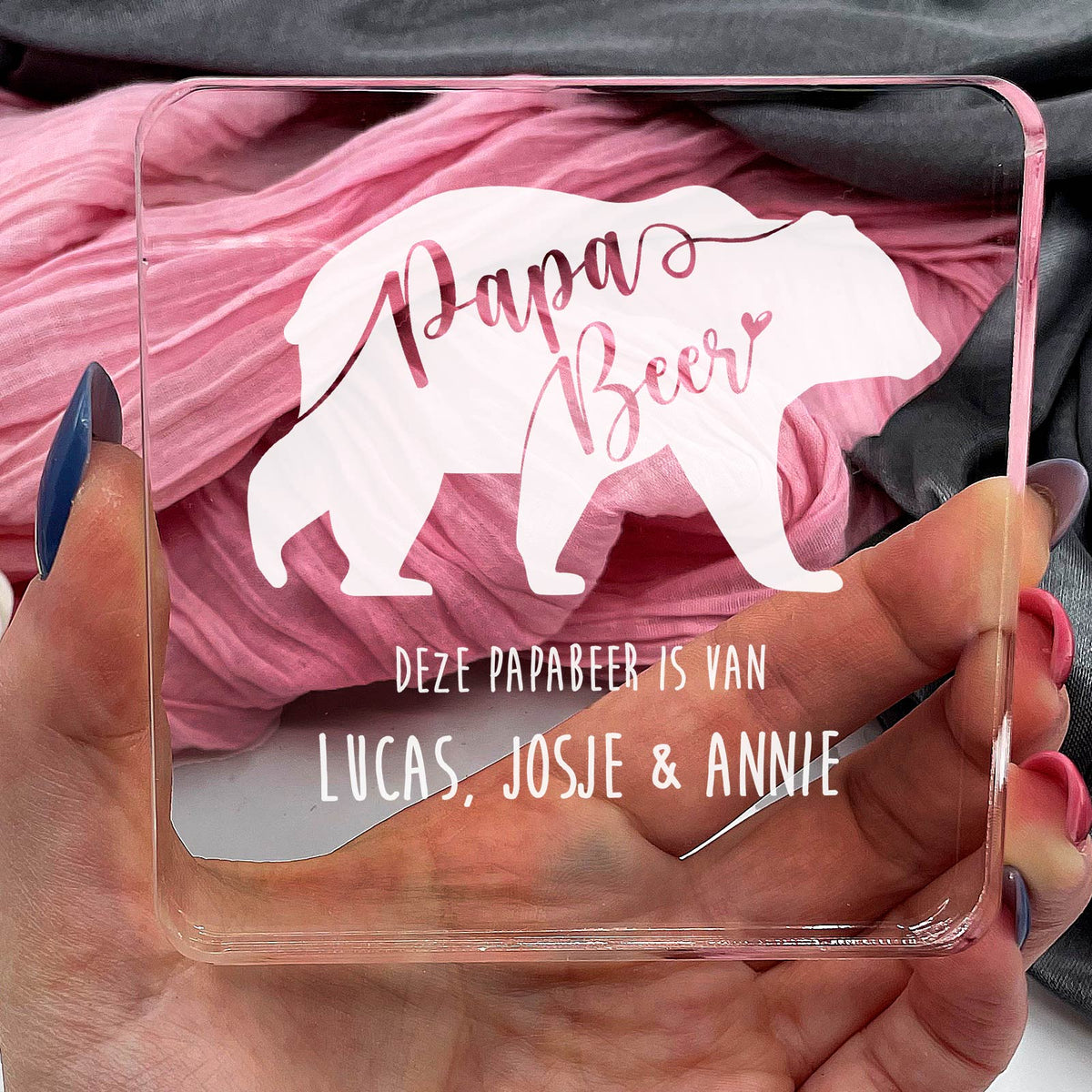 Papa Beer Plexi Glas Cadeau - Bella Mia