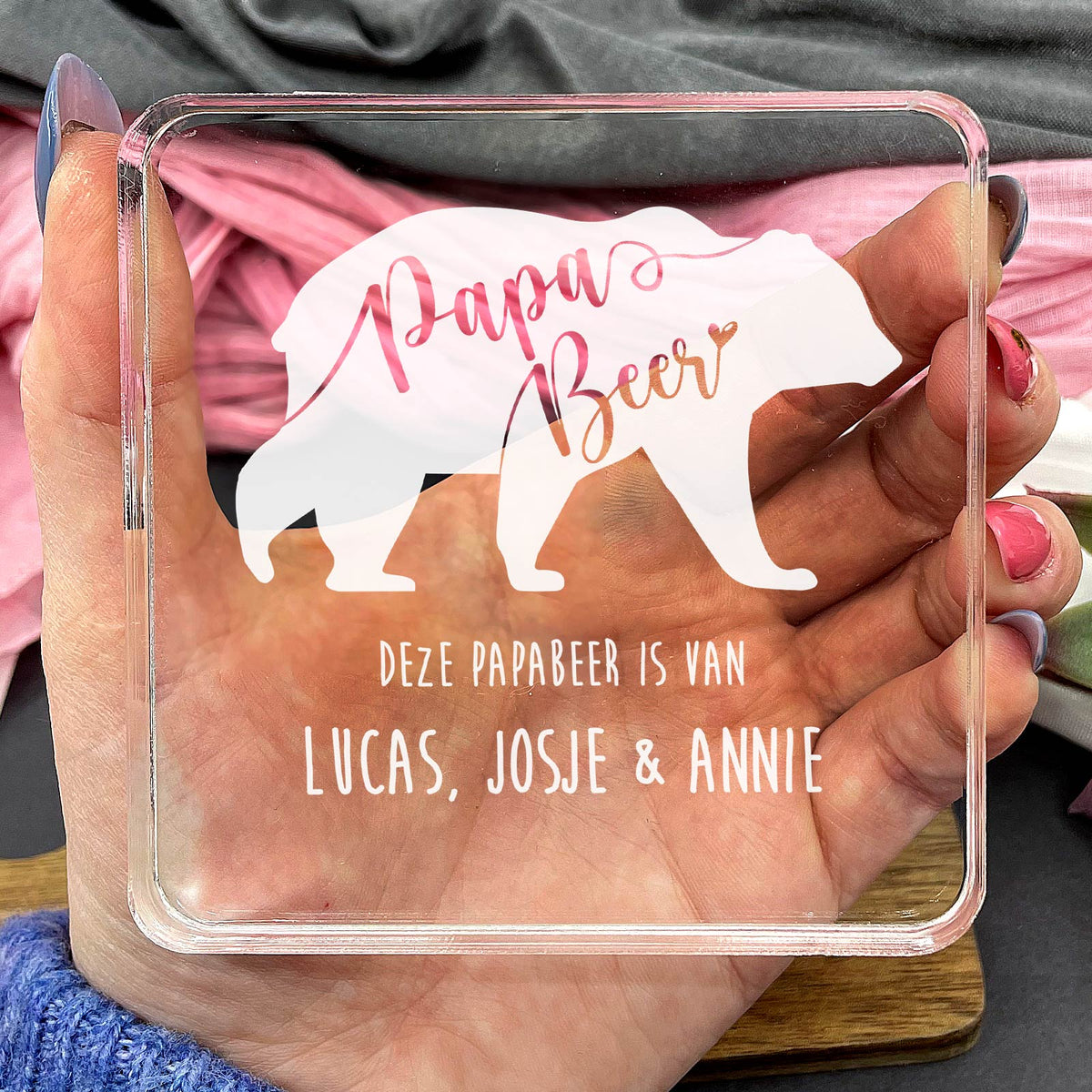 Papa Beer Plexi Glas Cadeau - Bella Mia