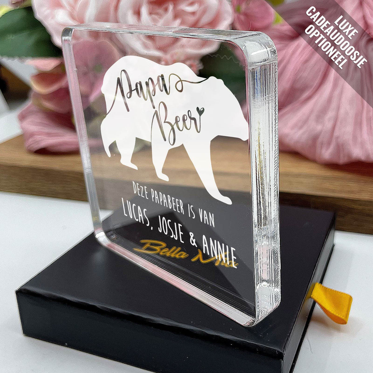 Papa Beer Plexi Glas Cadeau - Bella Mia