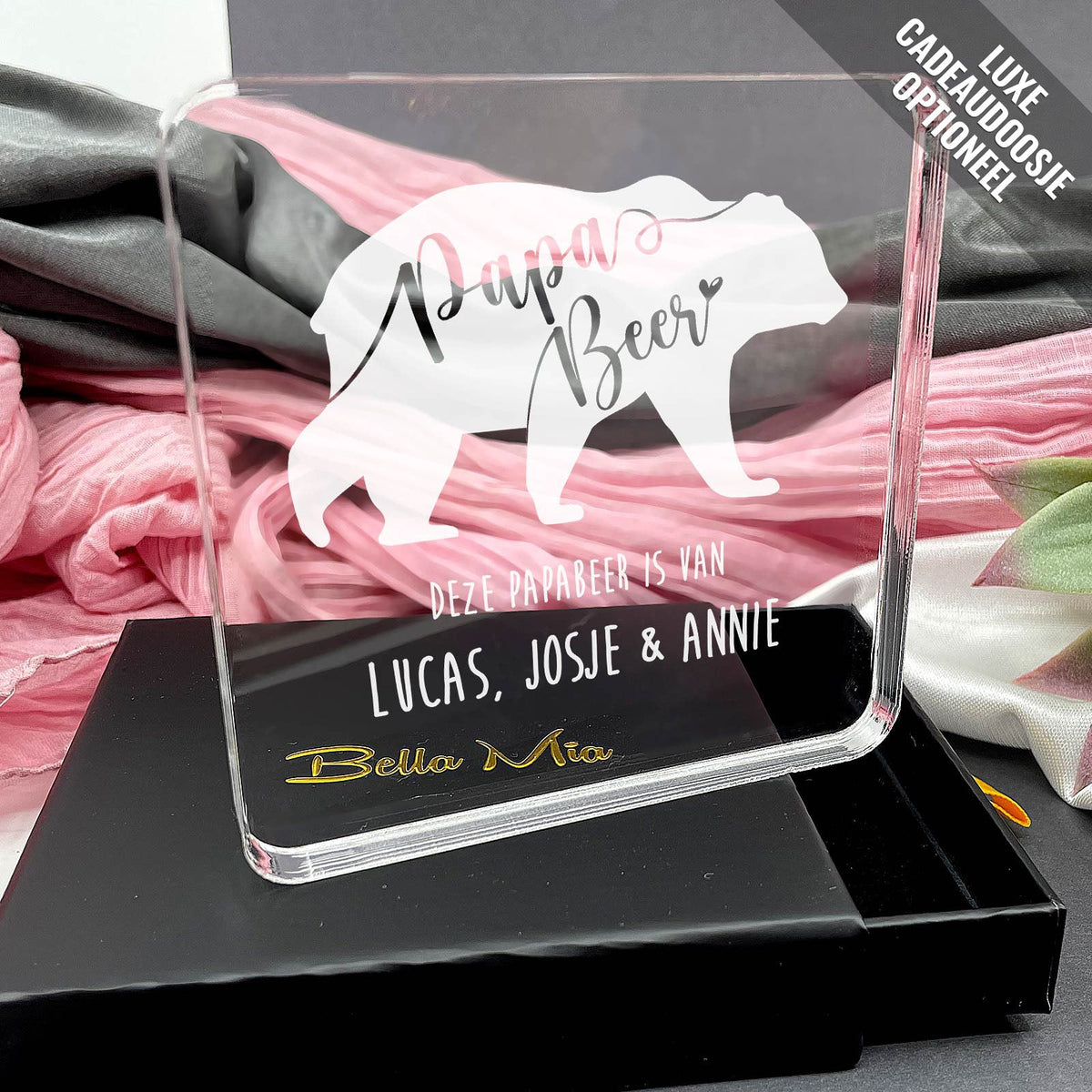 Papa Beer Plexi Glas Cadeau - Bella Mia