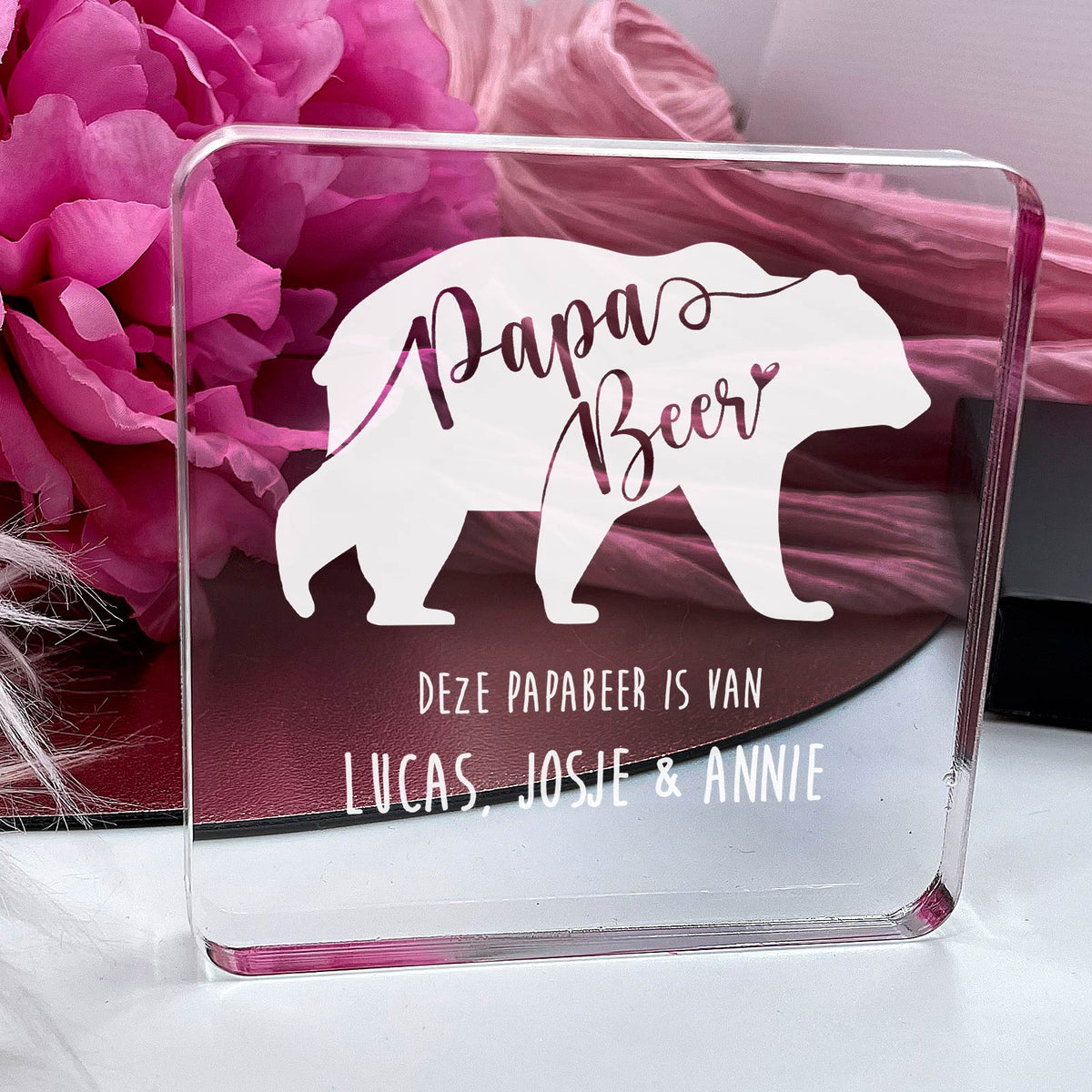 Papa Beer Plexi Glas Cadeau - Bella Mia