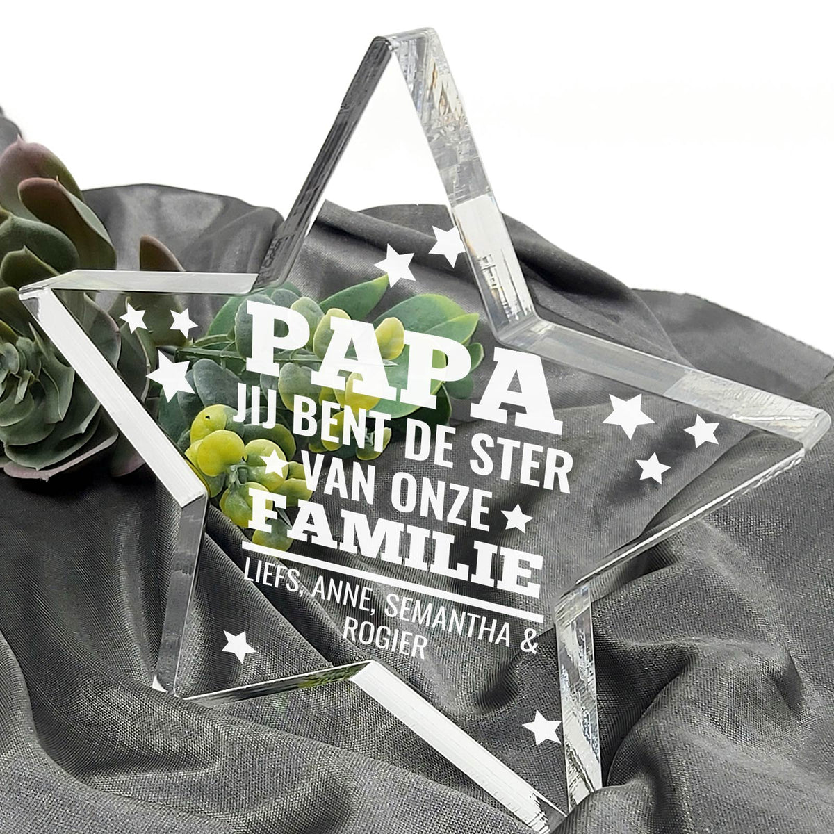 Papa, jij bent een ster Plexiglas Ster - Bella Mia