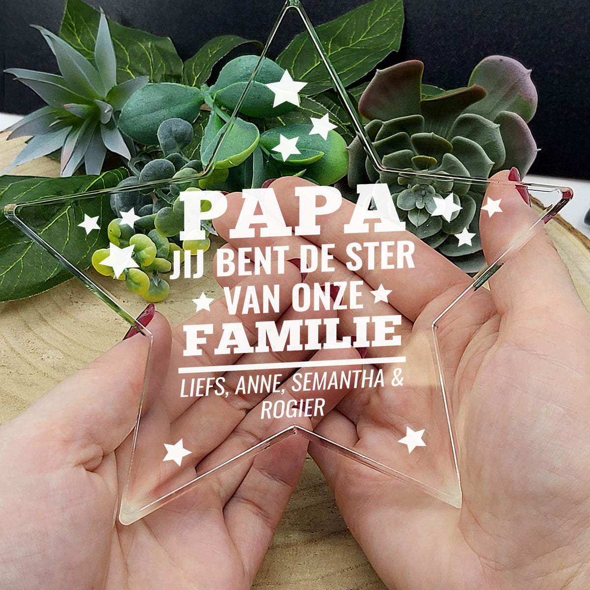 Papa, jij bent een ster Plexiglas Ster - Bella Mia