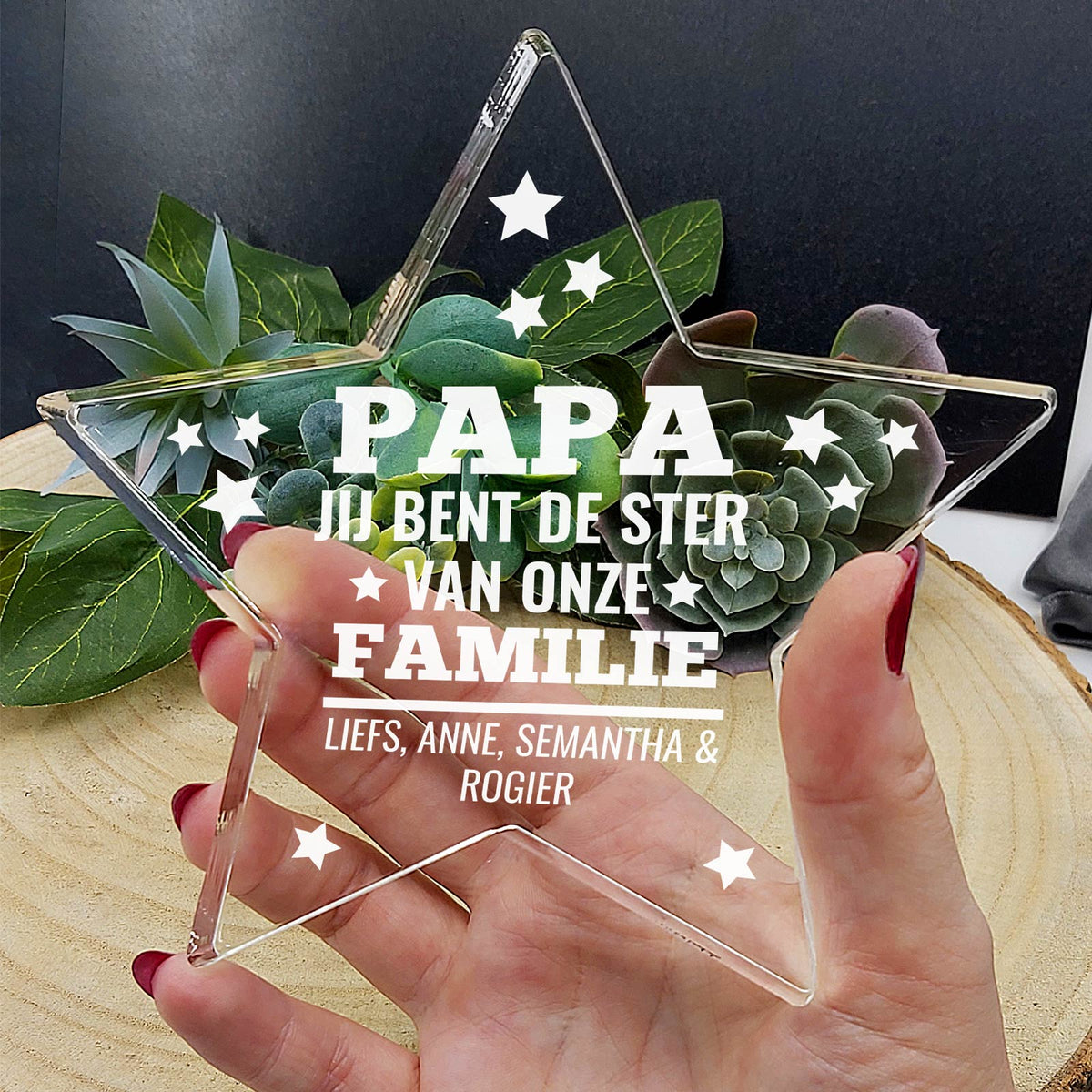 Papa, jij bent een ster Plexiglas Ster - Bella Mia