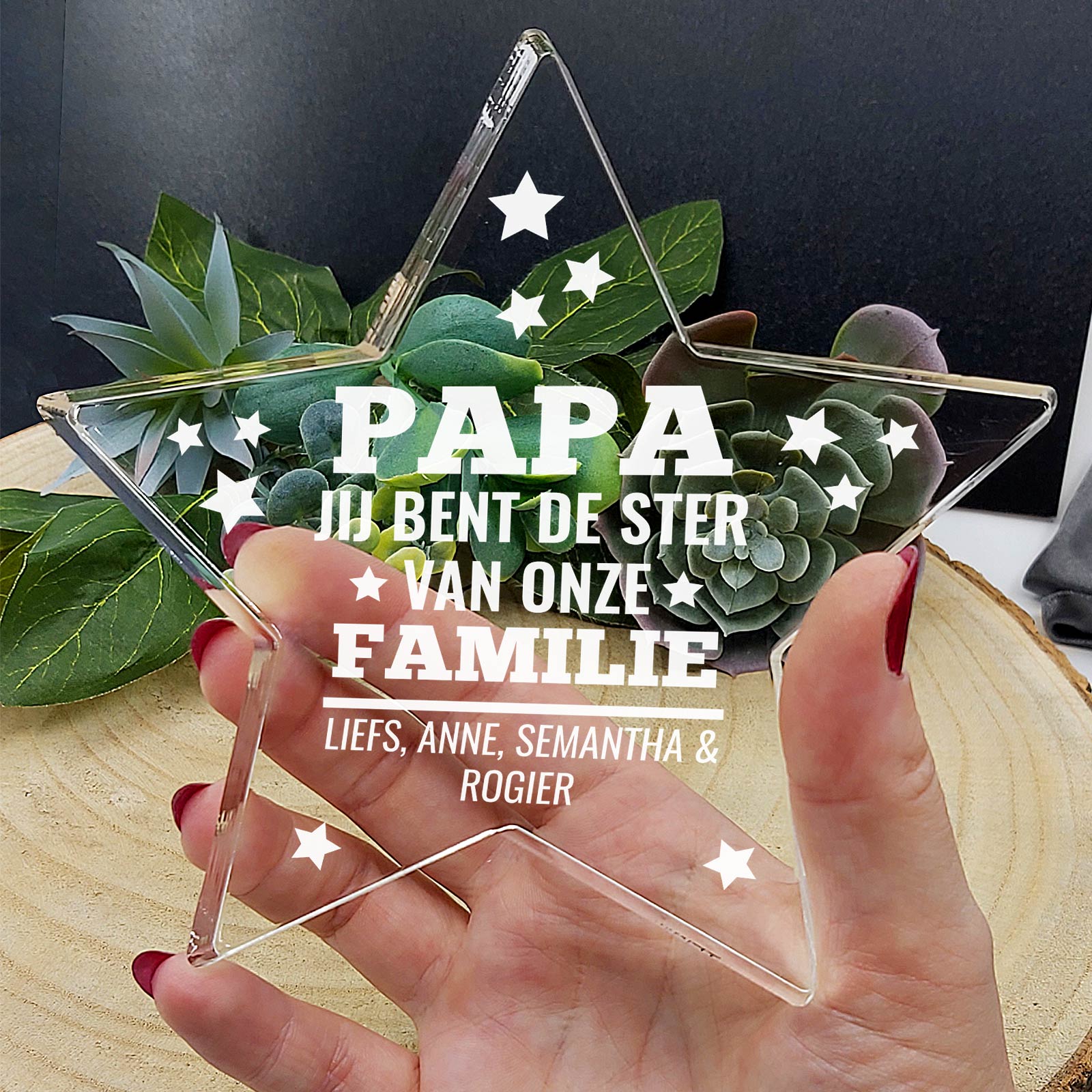 Papa, jij bent een ster Plexiglas Ster - Bella Mia