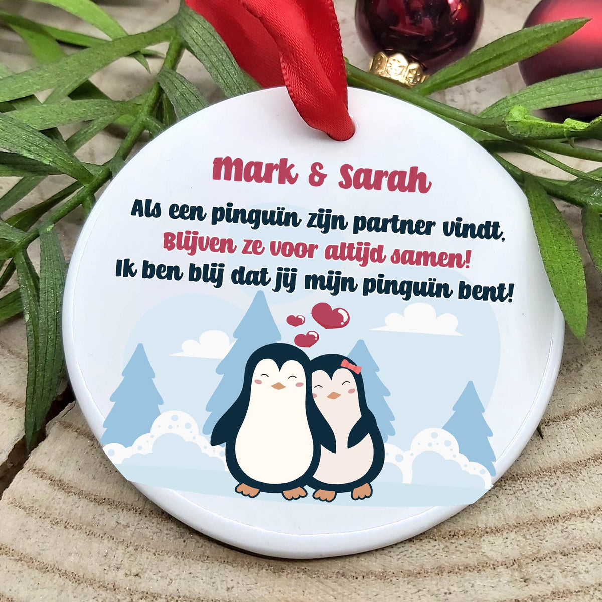 PenguÏn Partners - Keramische Kerstbal - Bella Mia