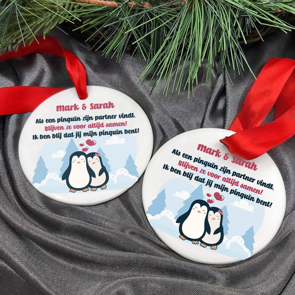 PenguÏn Partners - Keramische Kerstbal - Bella Mia