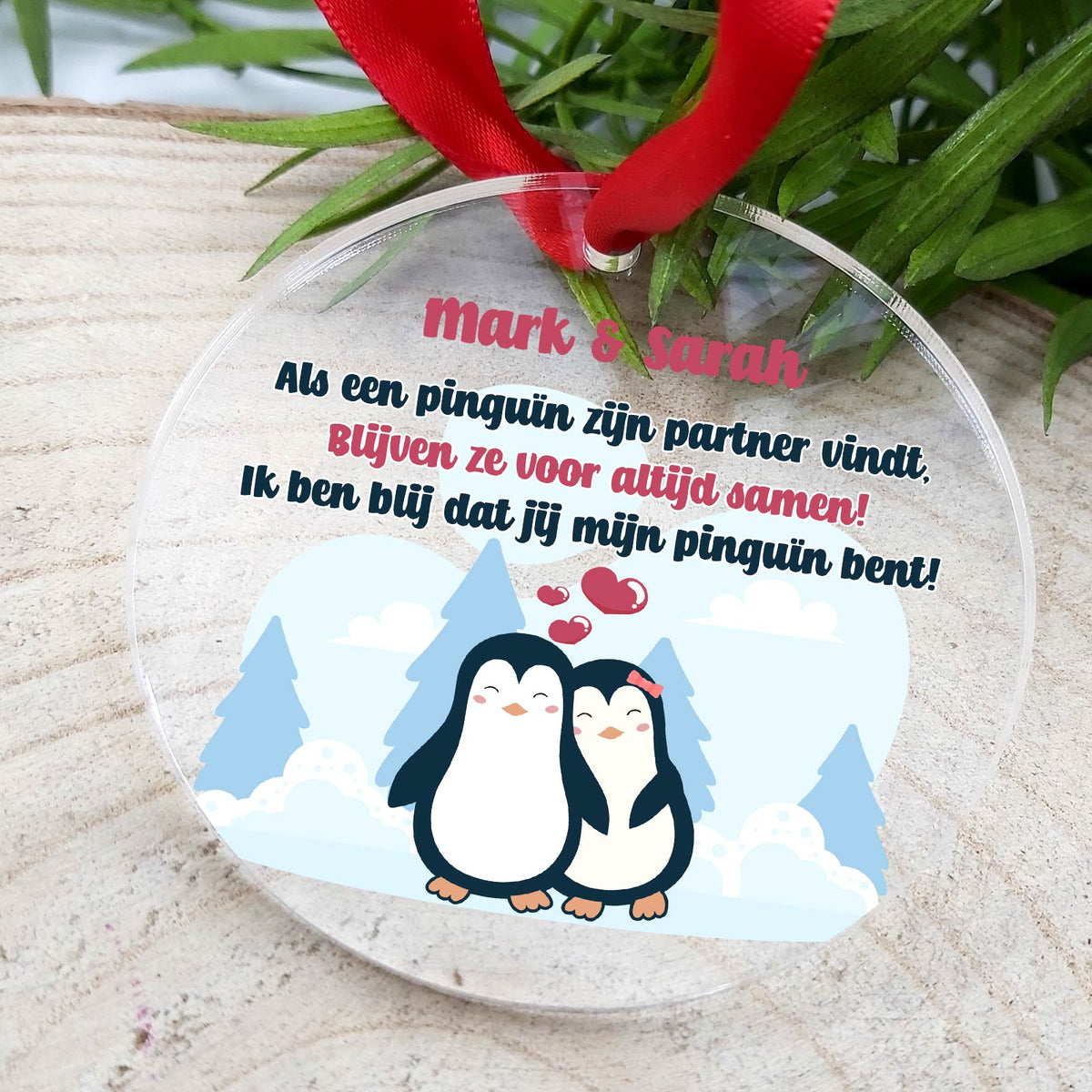 PenguÏn Partners - Plexiglas Kerstbal - Bella Mia