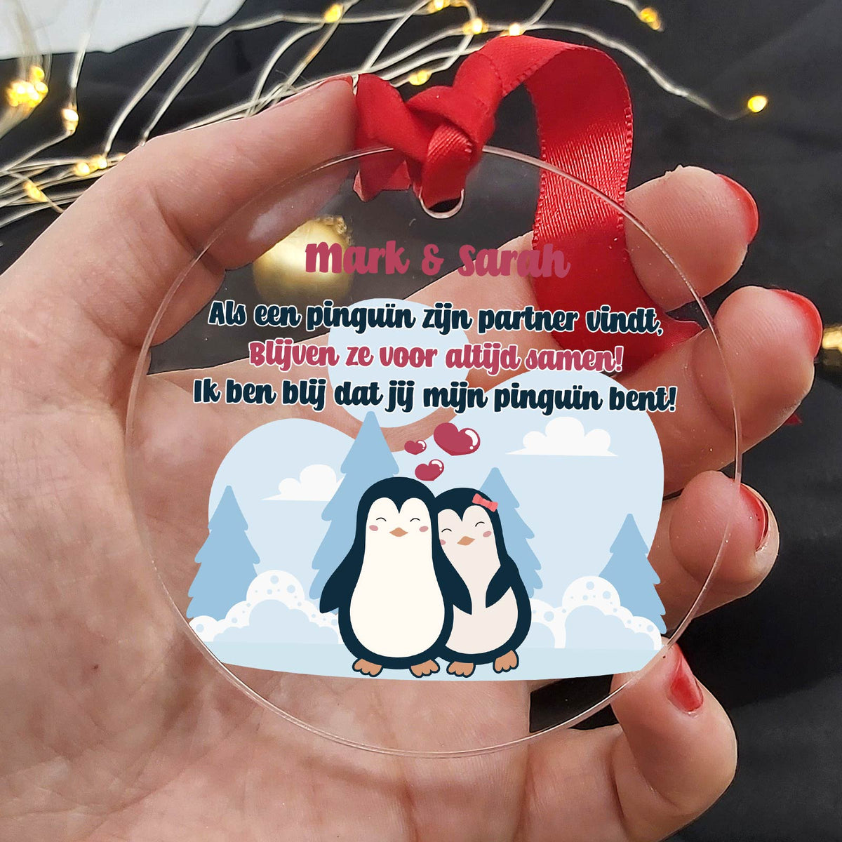 PenguÏn Partners - Plexiglas Kerstbal - Bella Mia