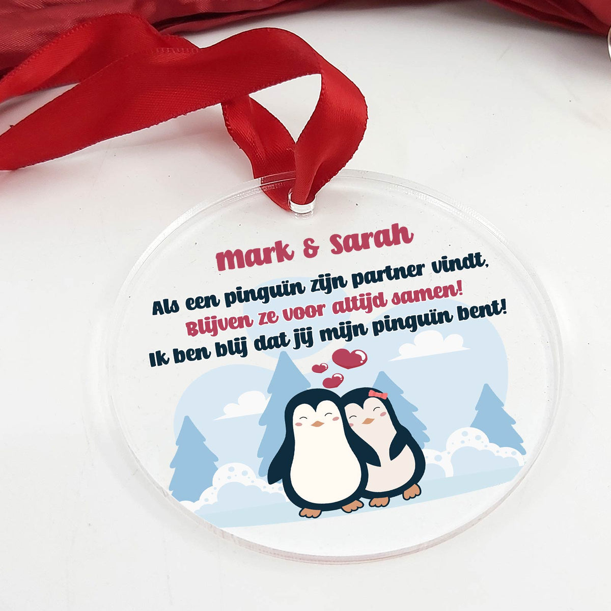 PenguÏn Partners - Plexiglas Kerstbal - Bella Mia
