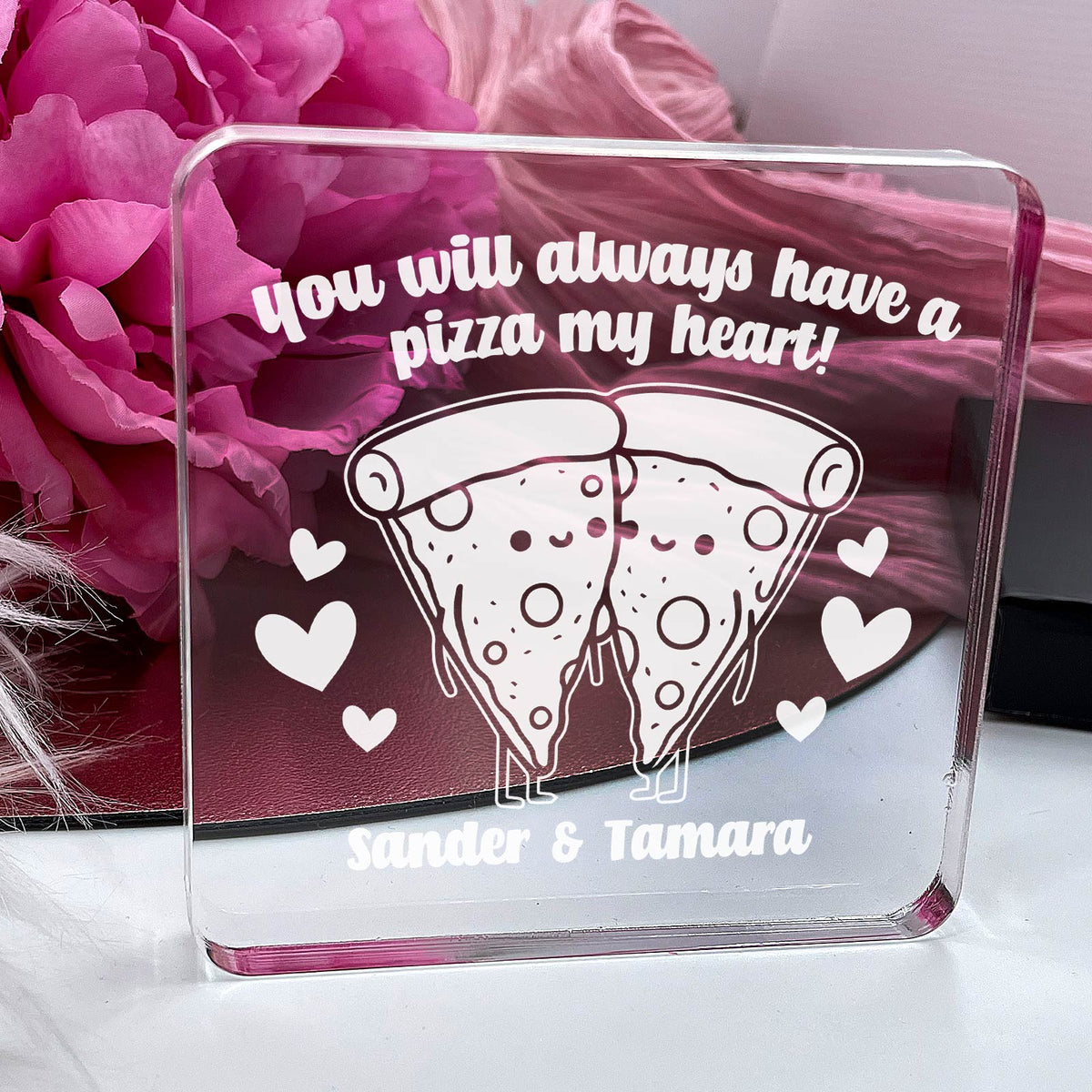 Pizza My Heart - Plexi Glas Cadeau - Bella Mia