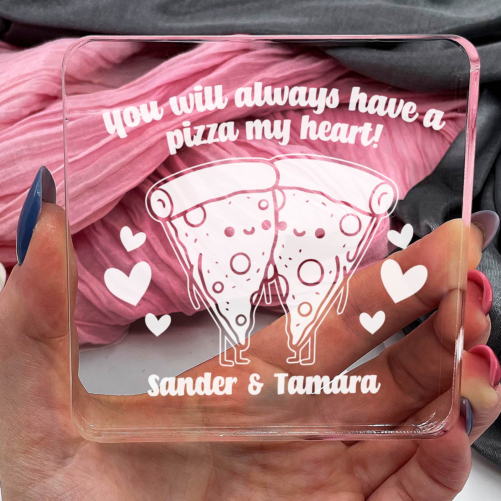 Pizza My Heart - Plexi Glas Cadeau - Bella Mia