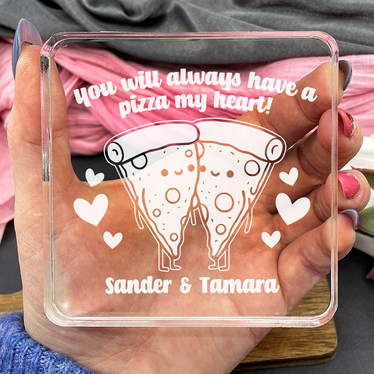 Pizza My Heart - Plexi Glas Cadeau - Bella Mia