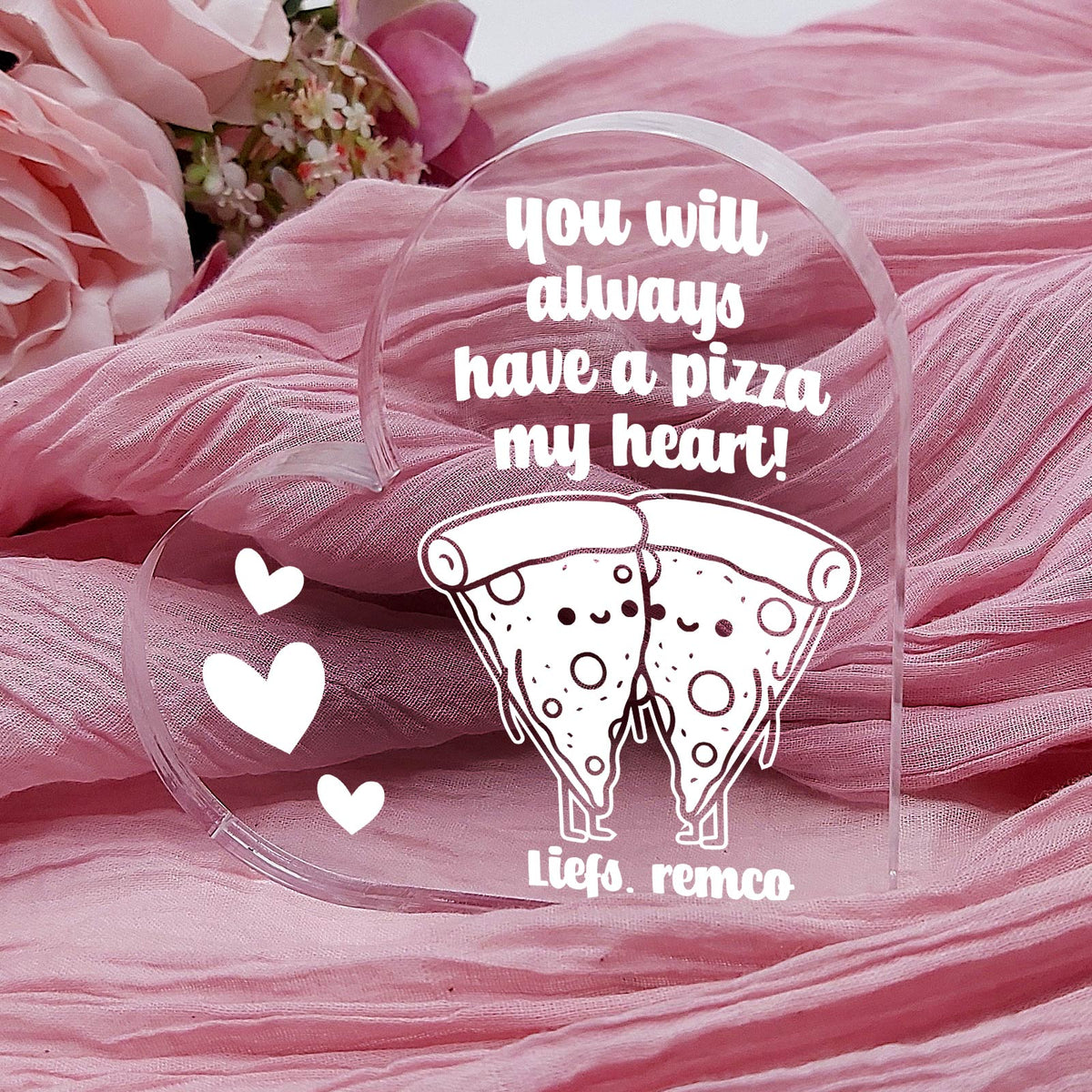 Pizza My Heart - Plexi Glas Hart - Bella Mia