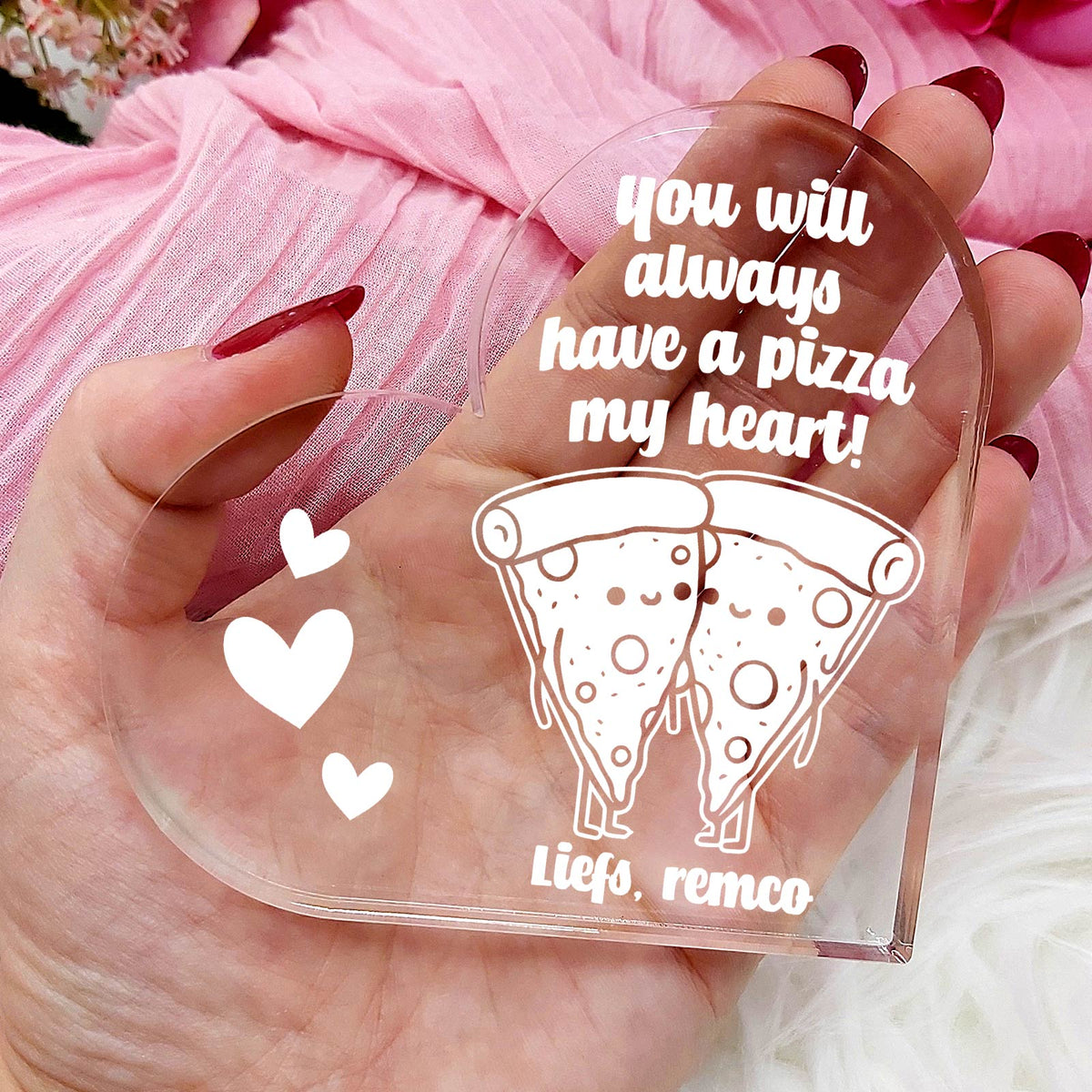 Pizza My Heart - Plexi Glas Hart - Bella Mia