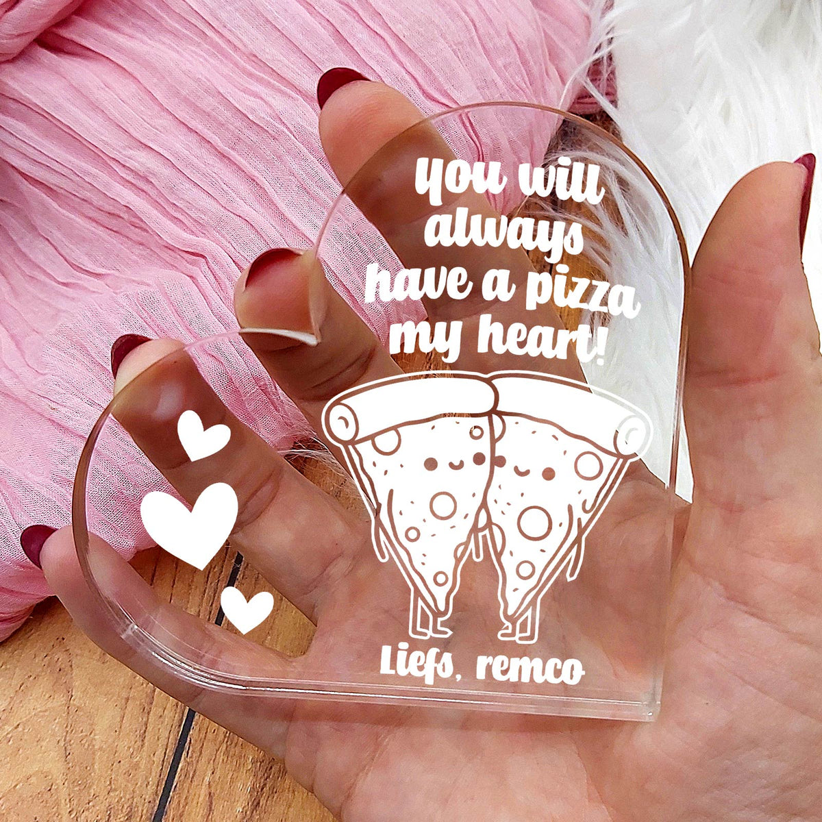 Pizza My Heart - Plexi Glas Hart - Bella Mia