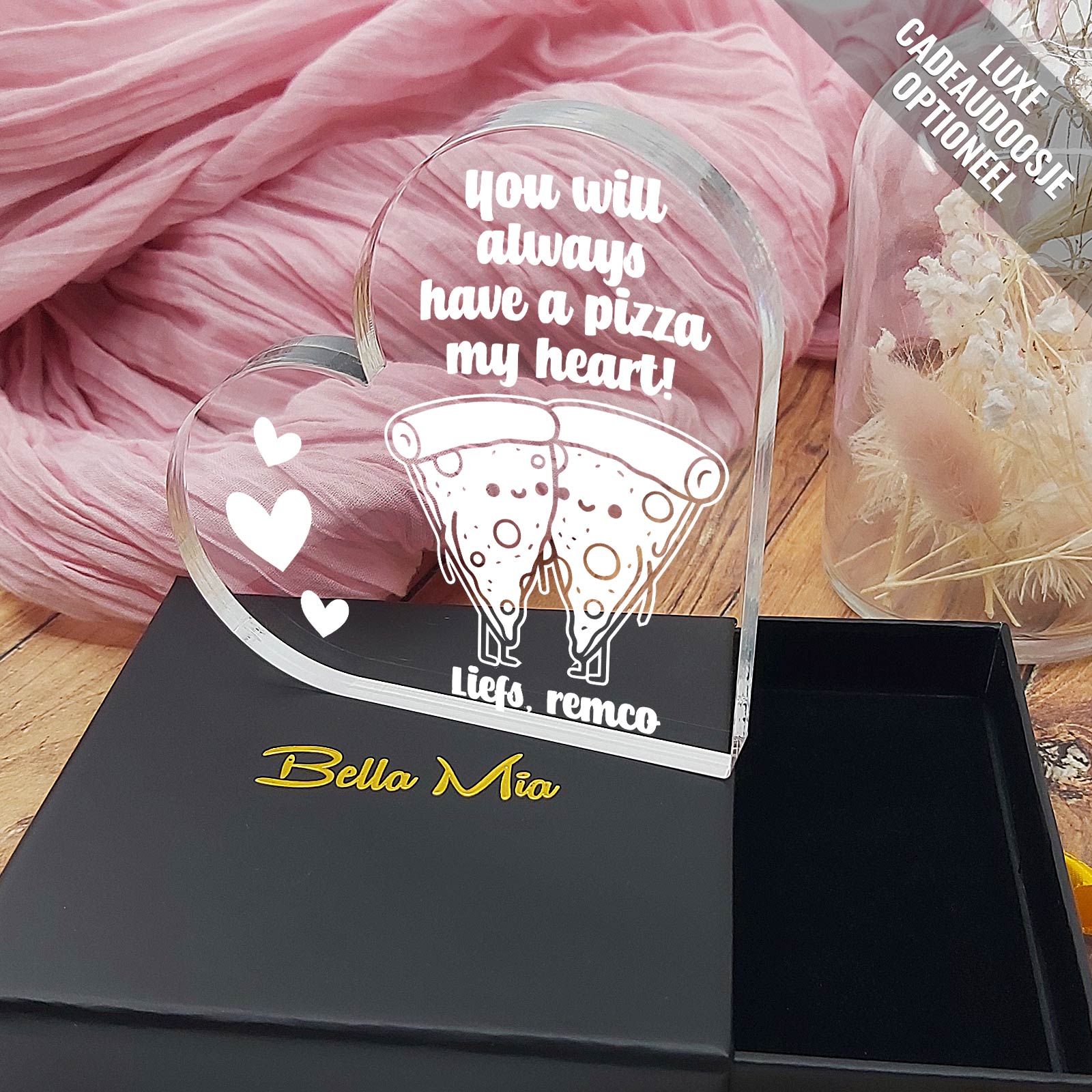 Pizza My Heart - Plexi Glas Hart - Bella Mia