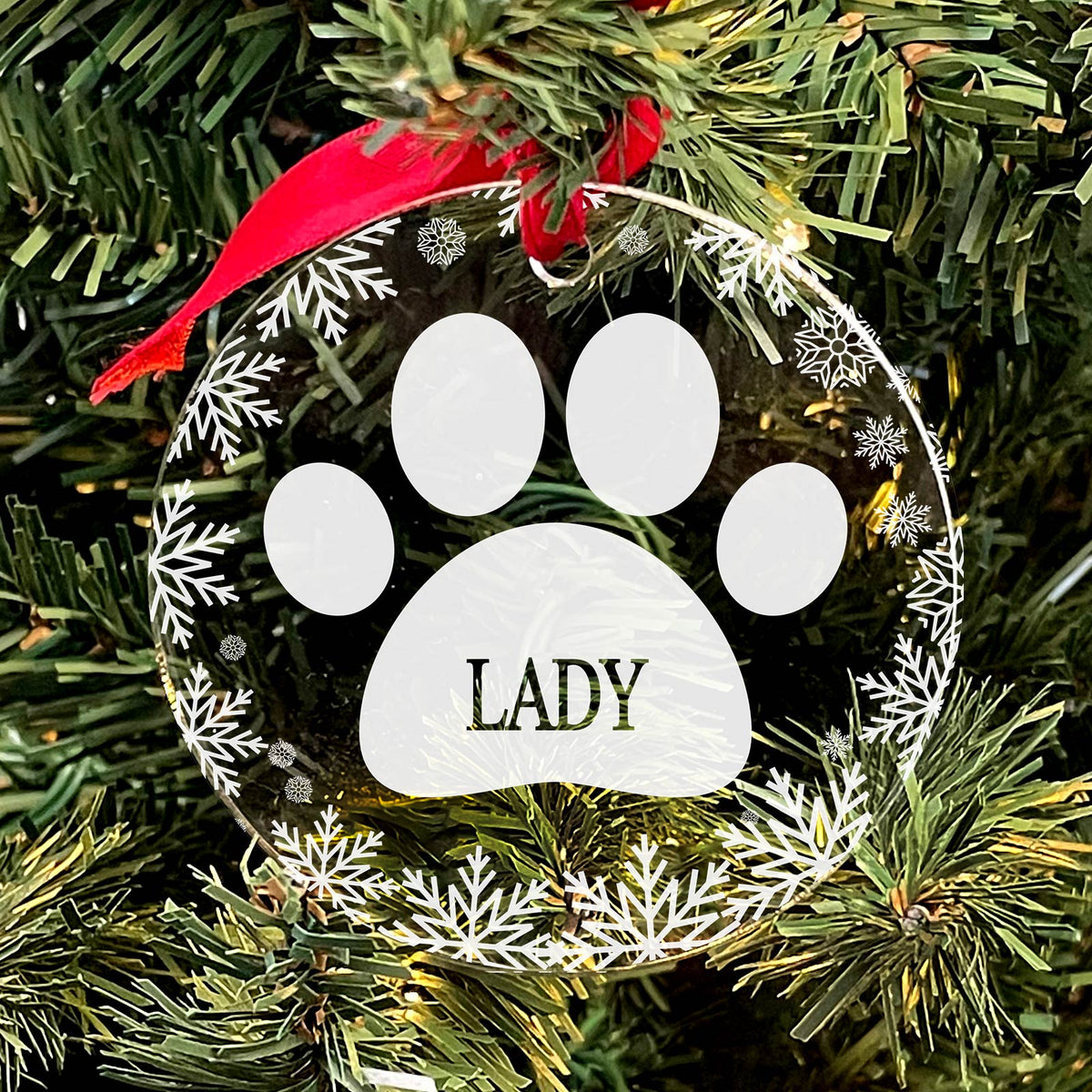 Pootje Plexiglas Kerstballen met eigen naam - Bella Mia