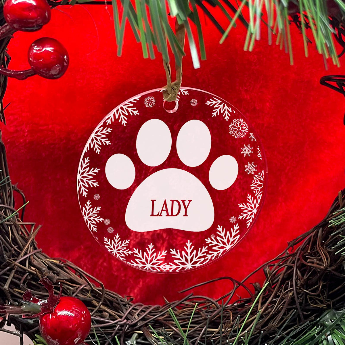 Pootje Plexiglas Kerstballen met eigen naam - Bella Mia