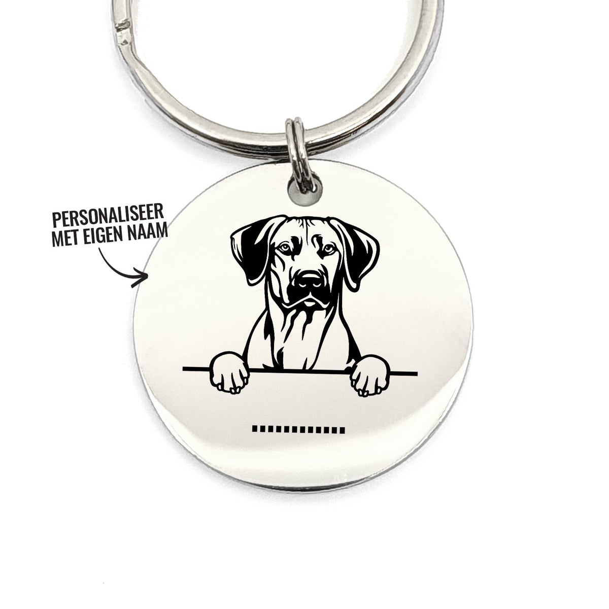 Rhodesian Ridgeback + Naam Sleutelhanger - Bella Mia