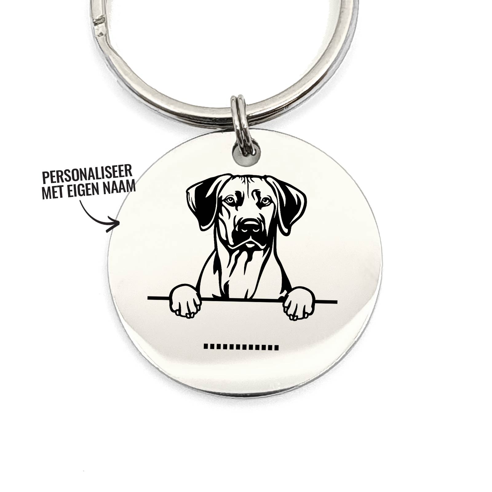 Rhodesian Ridgeback + Naam Sleutelhanger - Bella Mia