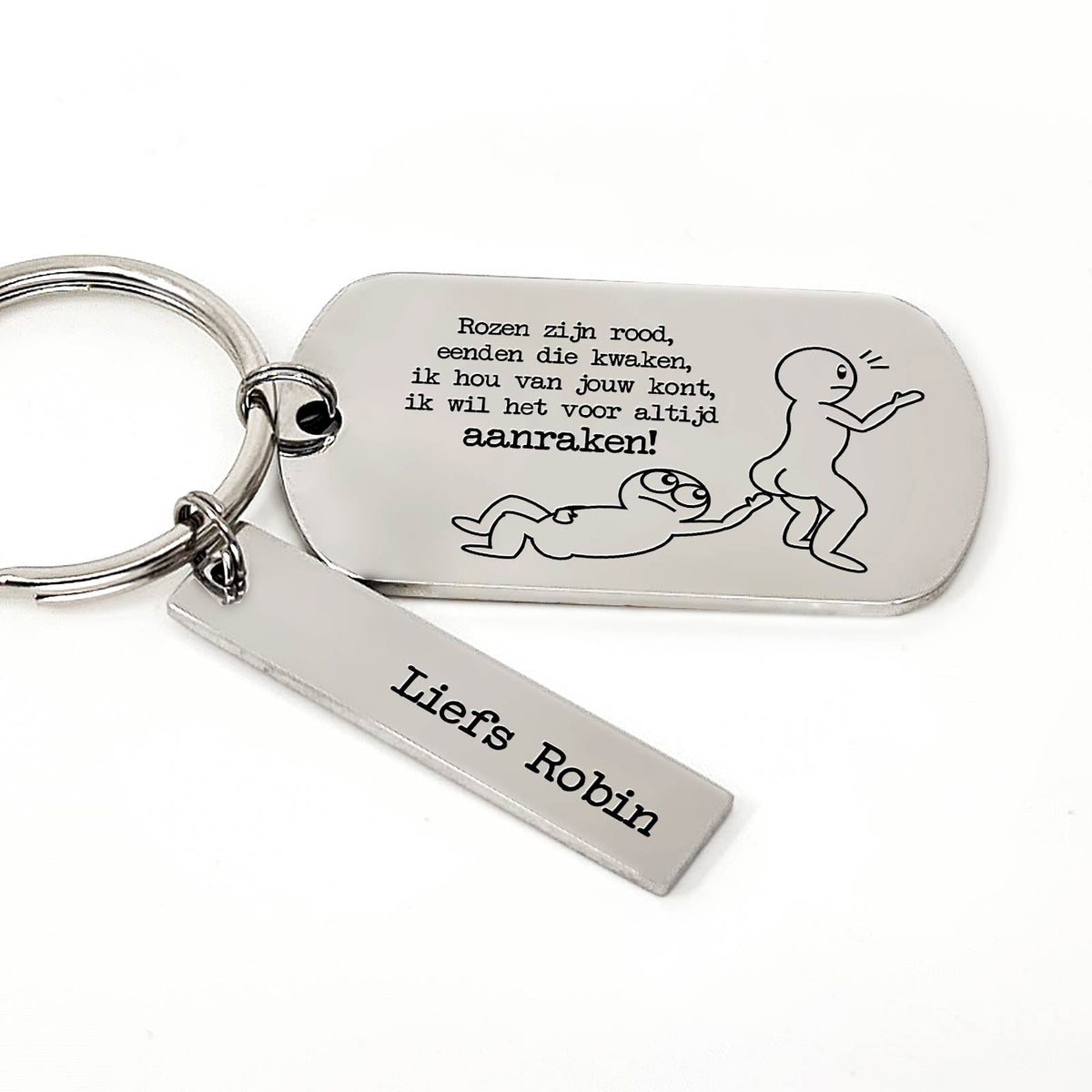 Rozen Zijn Rood, Eenden Die Kwaken Sleutelhanger - Bella Mia