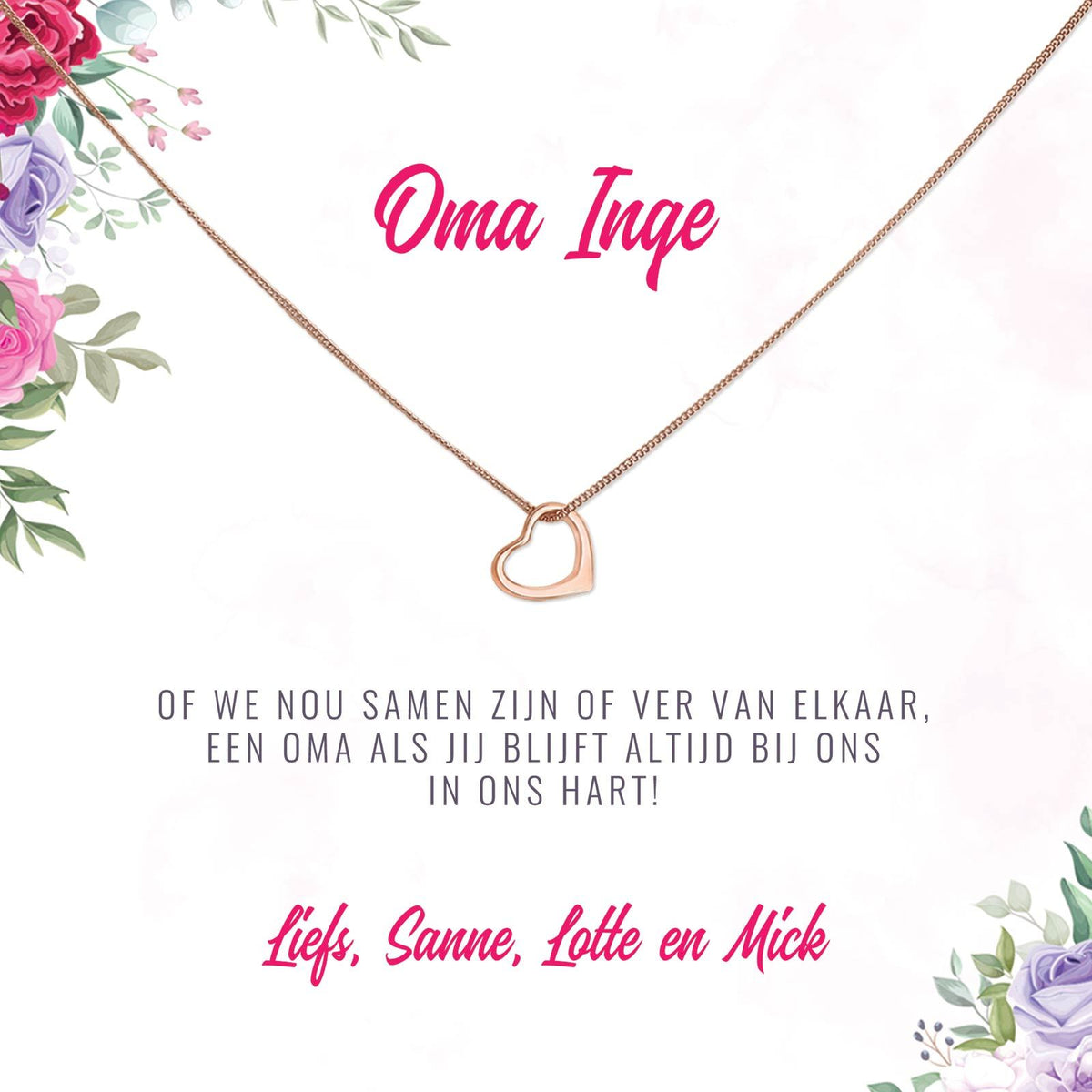 Samen Of Ver Van Elkaar Ketting voor Oma - Bella Mia