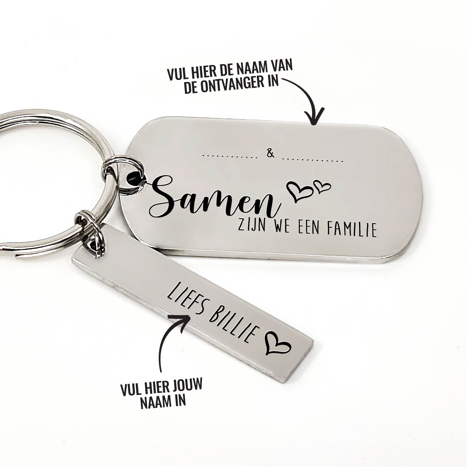 Samen Zijn We Een Familie Custom Sleutelhanger - Bella Mia