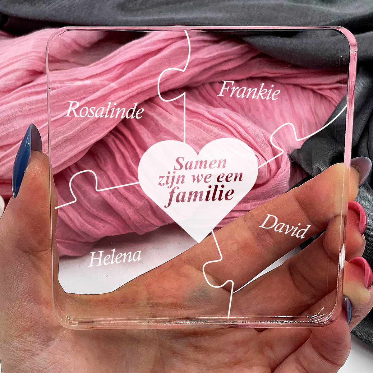 Samen Zijn We Een Familie Puzzel Op Plexi Glas - Bella Mia