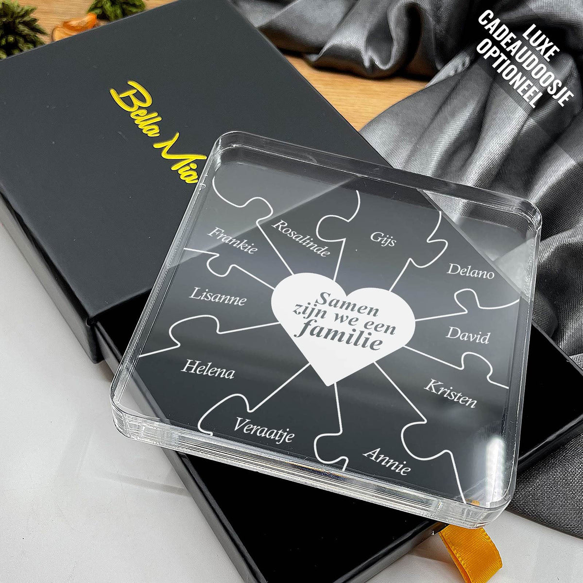 Samen Zijn We Een Familie Puzzel Op Plexi Glas - Bella Mia