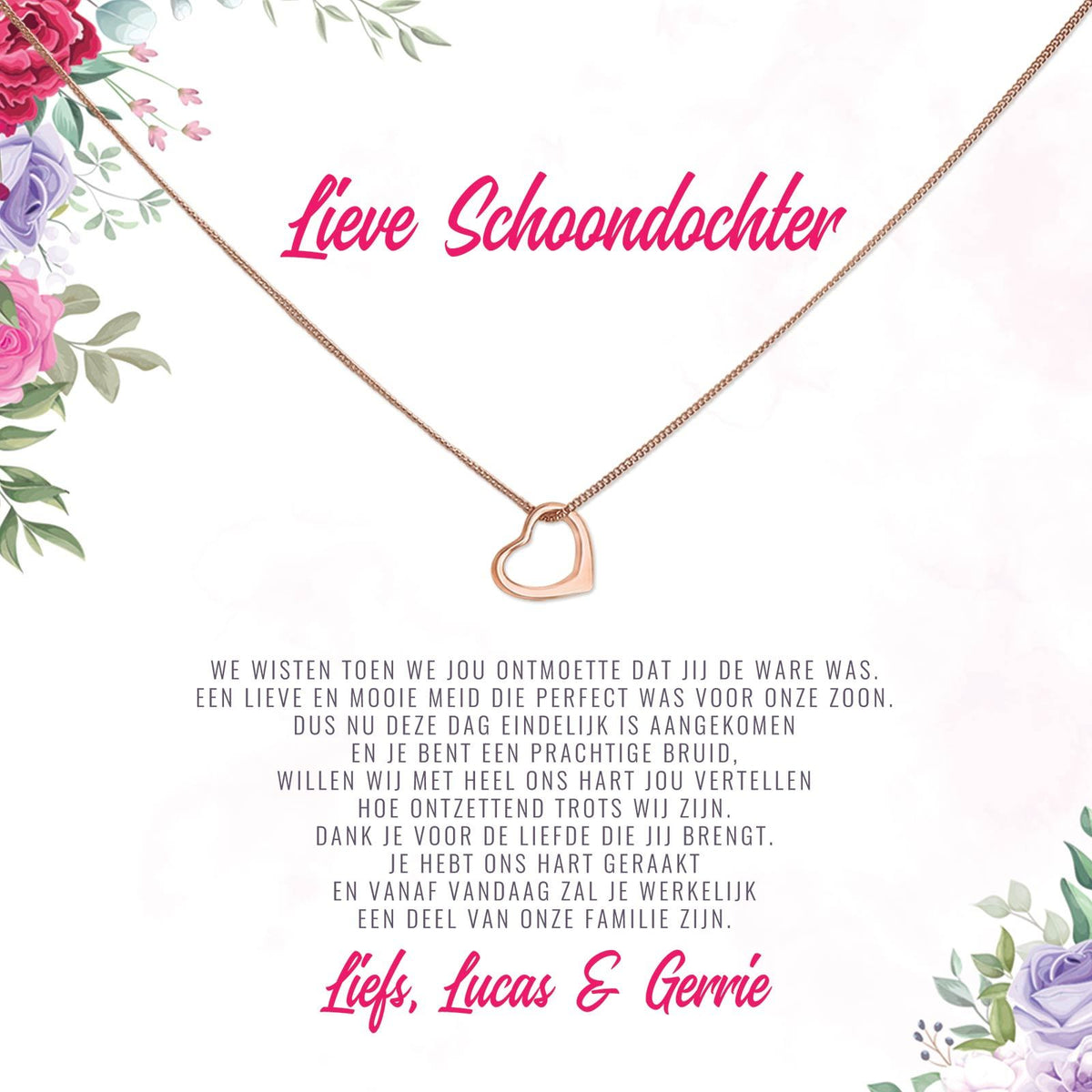 Schoondochter, Lieve en Mooie Meid Ketting - Bella Mia