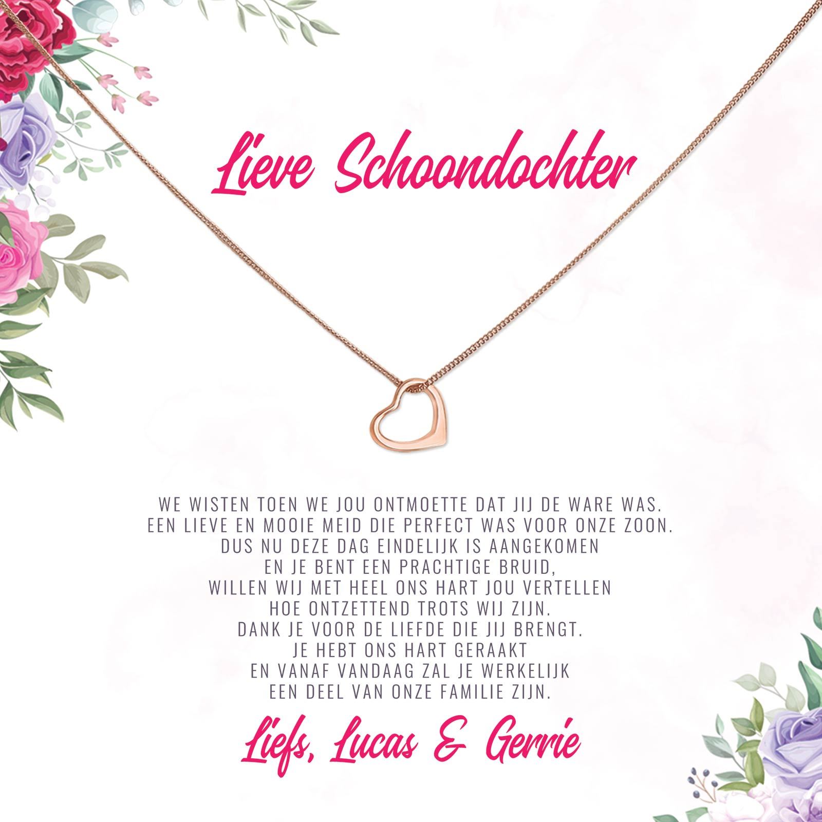 Schoondochter, Lieve en Mooie Meid Ketting - Bella Mia