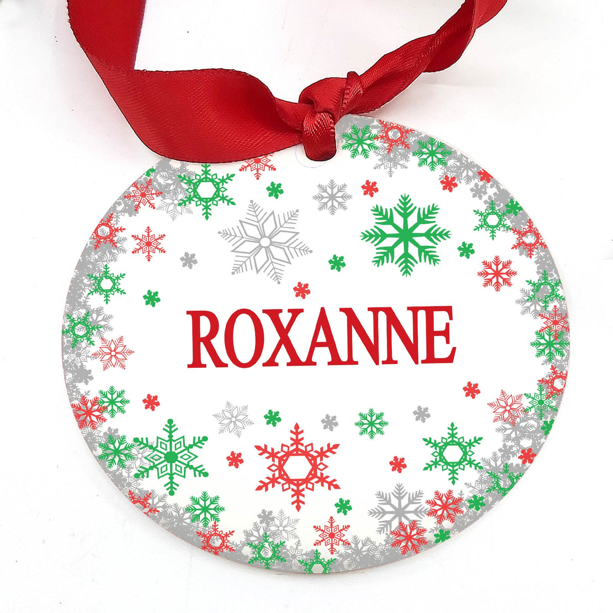 Sneeuwvlokjes met Namen Keramische Kerstbal - Bella Mia