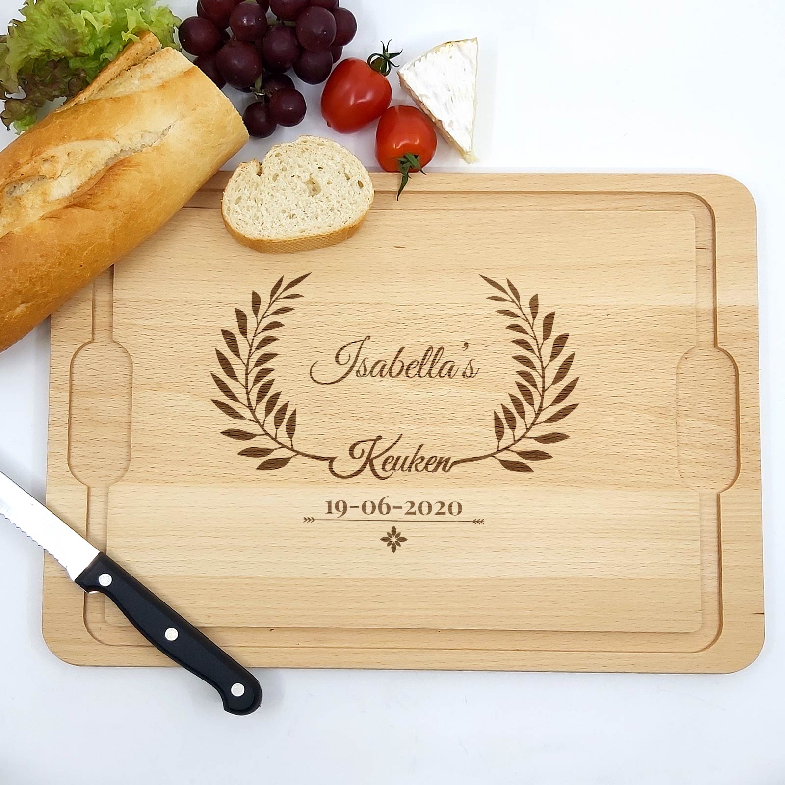 Snijplank - ... Keuken + Naam En Datum - Bella Mia