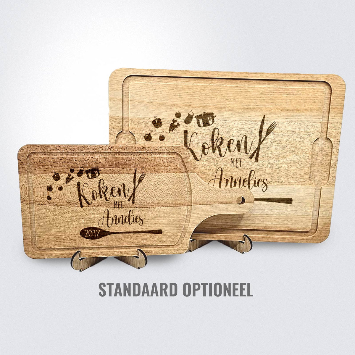 Snijplank Koken Met ... Naam en Datum - Bella Mia