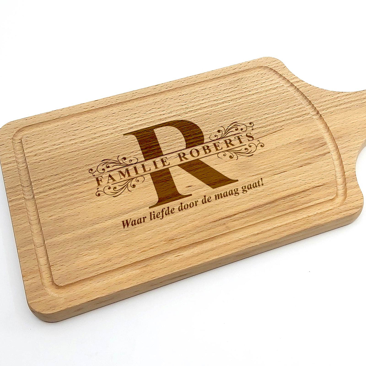 Snijplank met Achternaam en Initiaal - Bella Mia